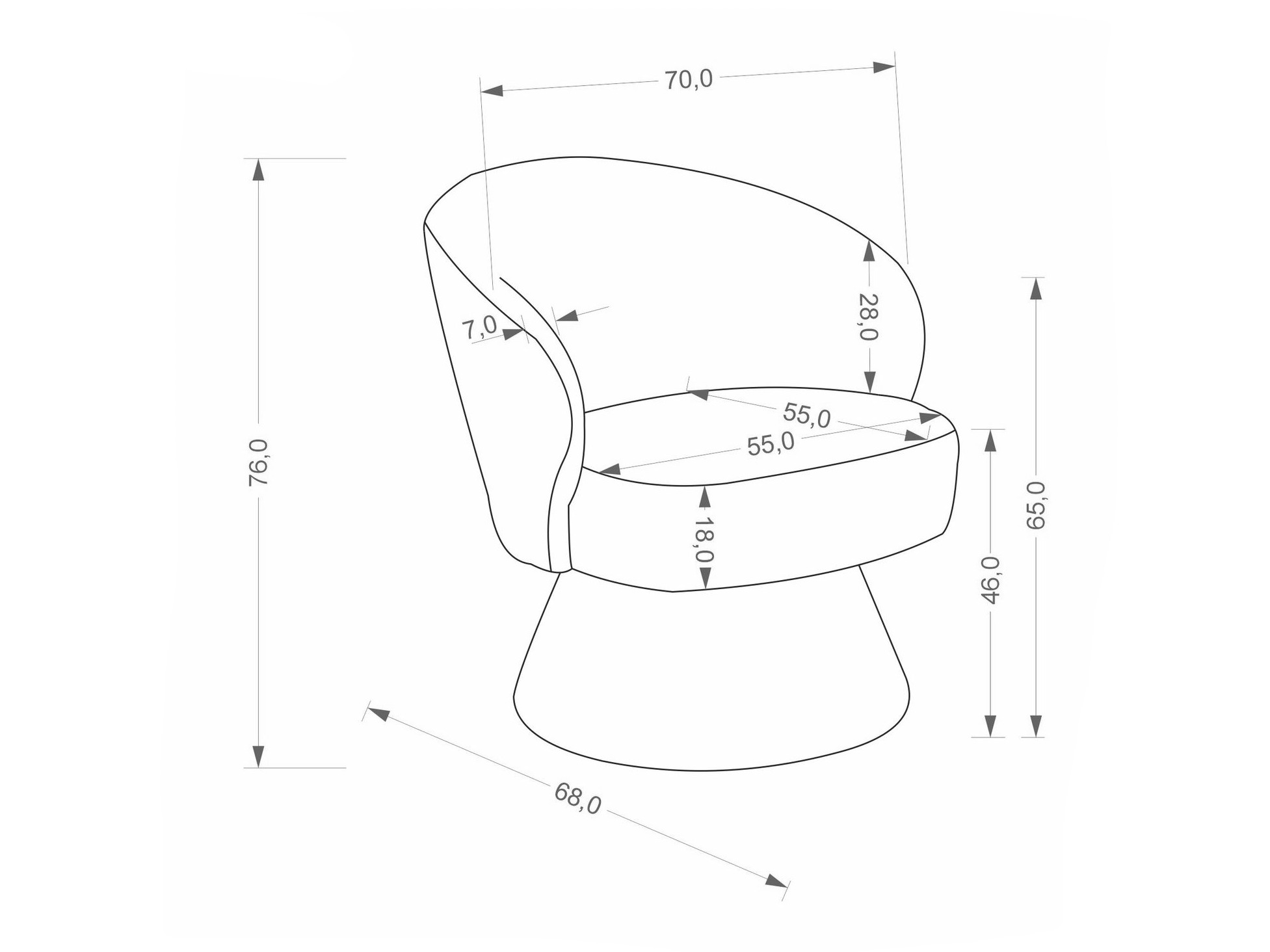 Fotelja Houston 2102 (Siva)