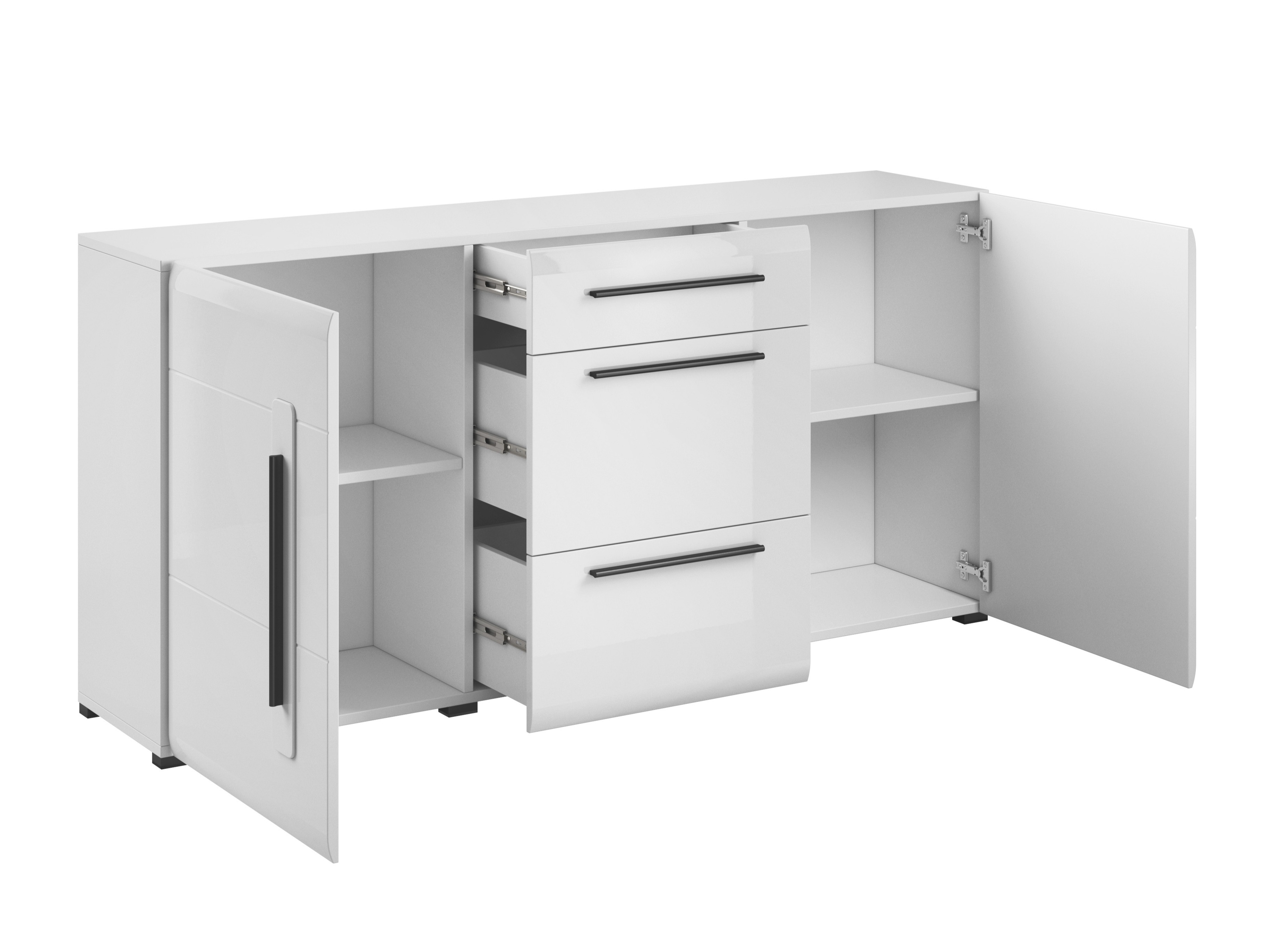 Komoda Ophsalu 108 (Bijela + Sjajno bijela)