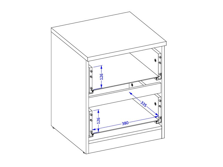 Noćni ormarić Nolcala 108 (Hrast + Bež)