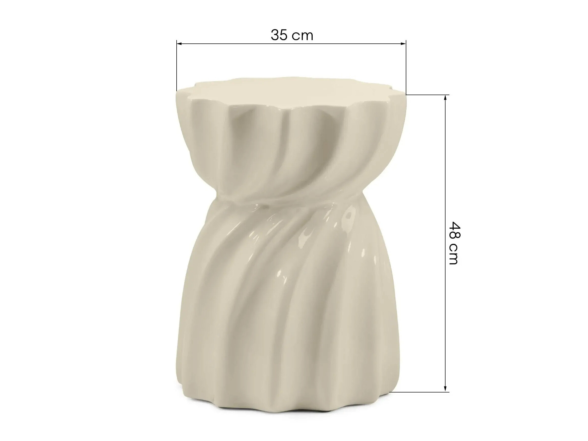 Pomoćni stolić Burleson 617 (Sjajni Bež)