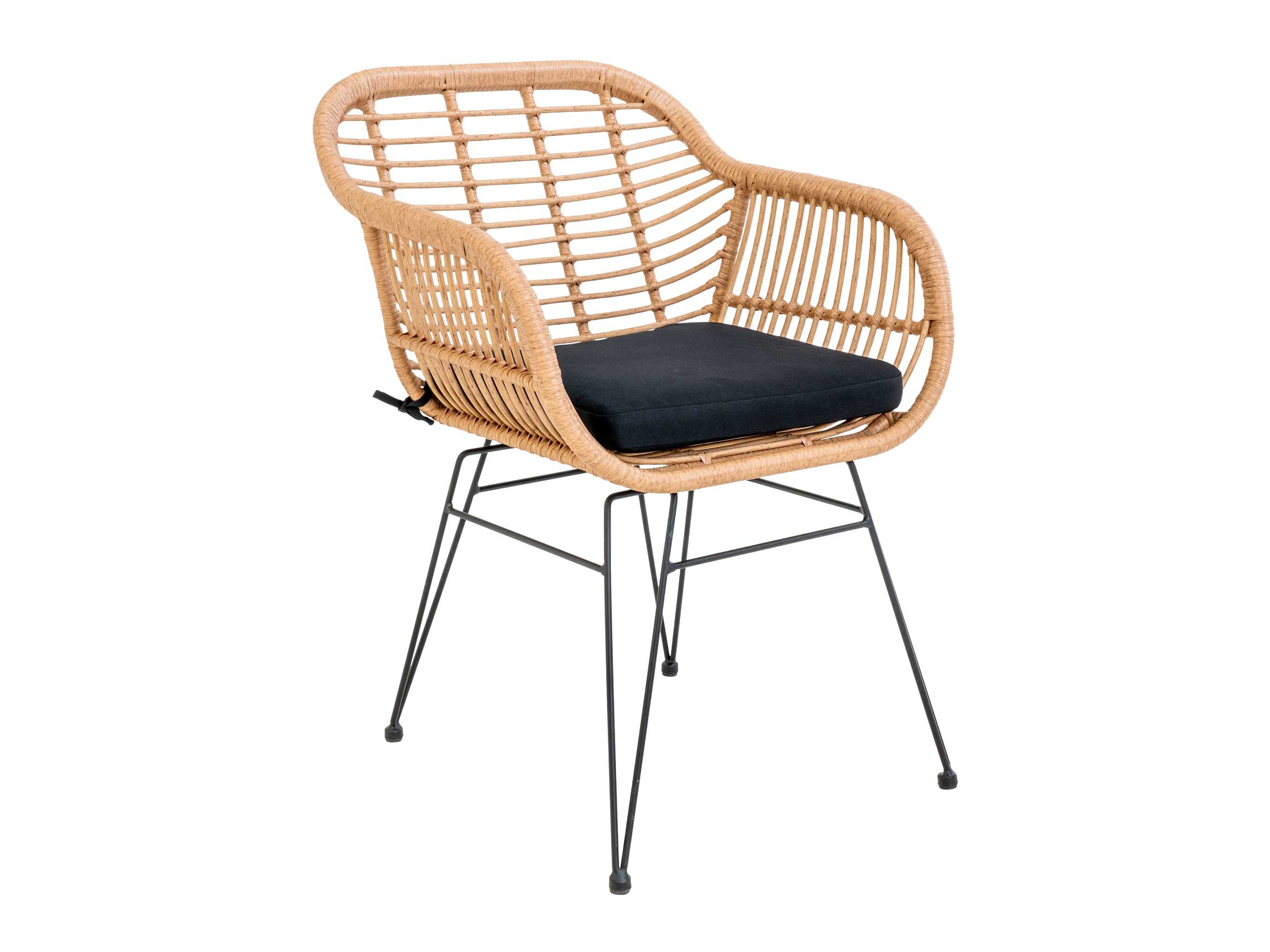 Vrtna fotelja Brea 299 (Crna + Svijetlo smeđa)