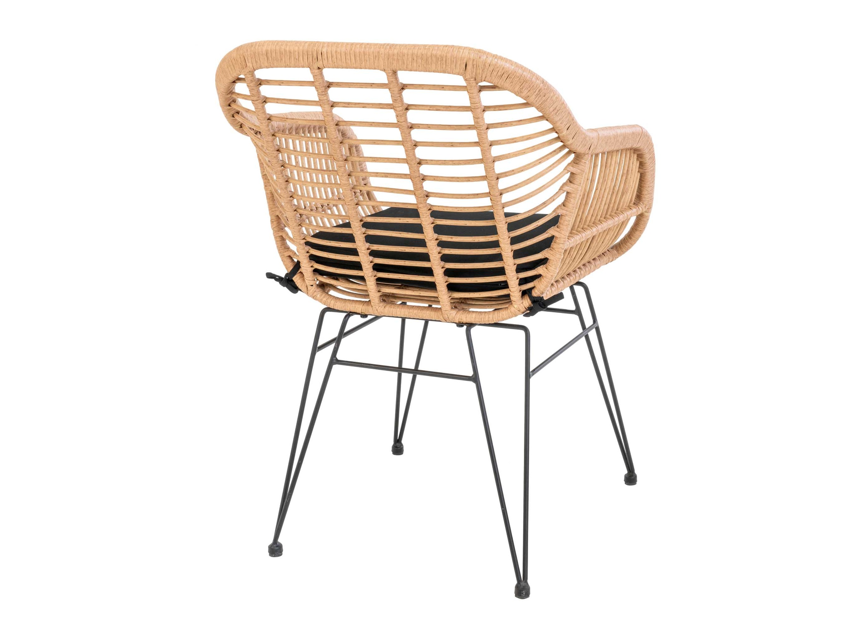 Vrtna fotelja Brea 299 (Crna + Svijetlo smeđa)