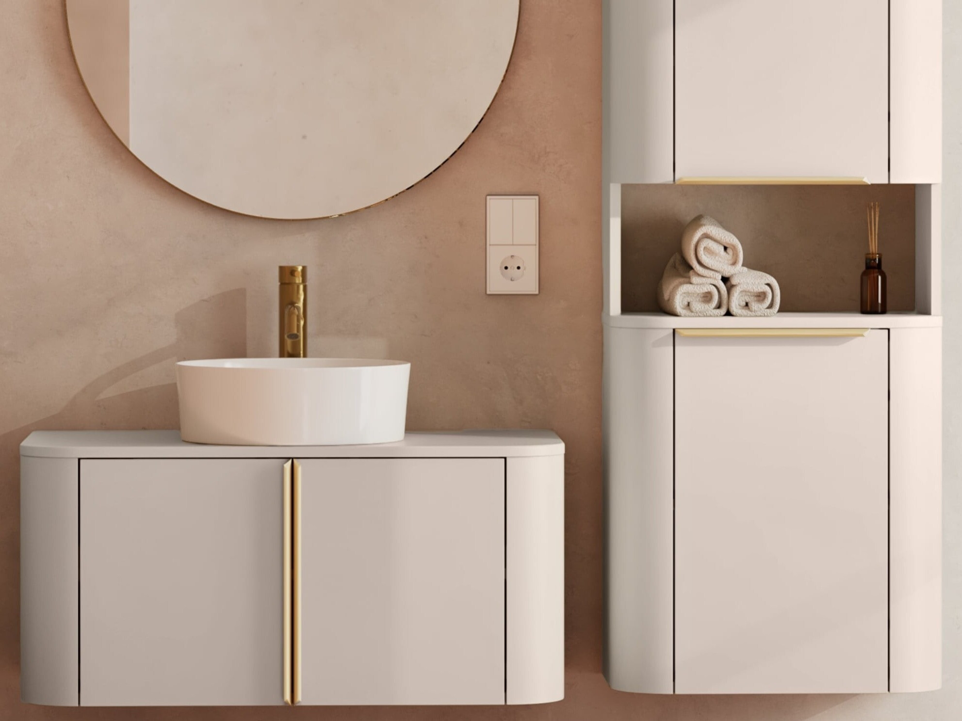 Zidni ormarić za umivaonik Burleson 627 (Kašmir)