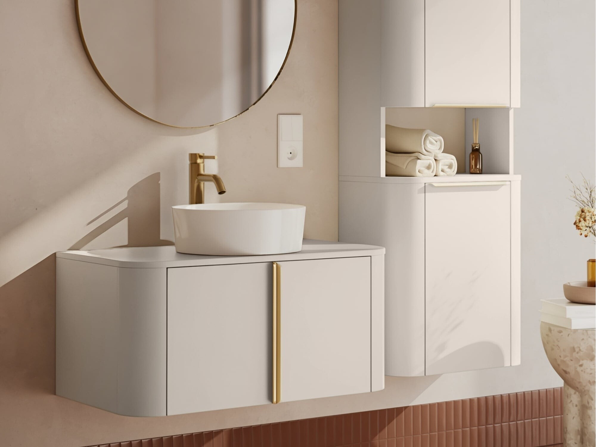 Zidni ormarić za umivaonik Burleson 627 (Kašmir)