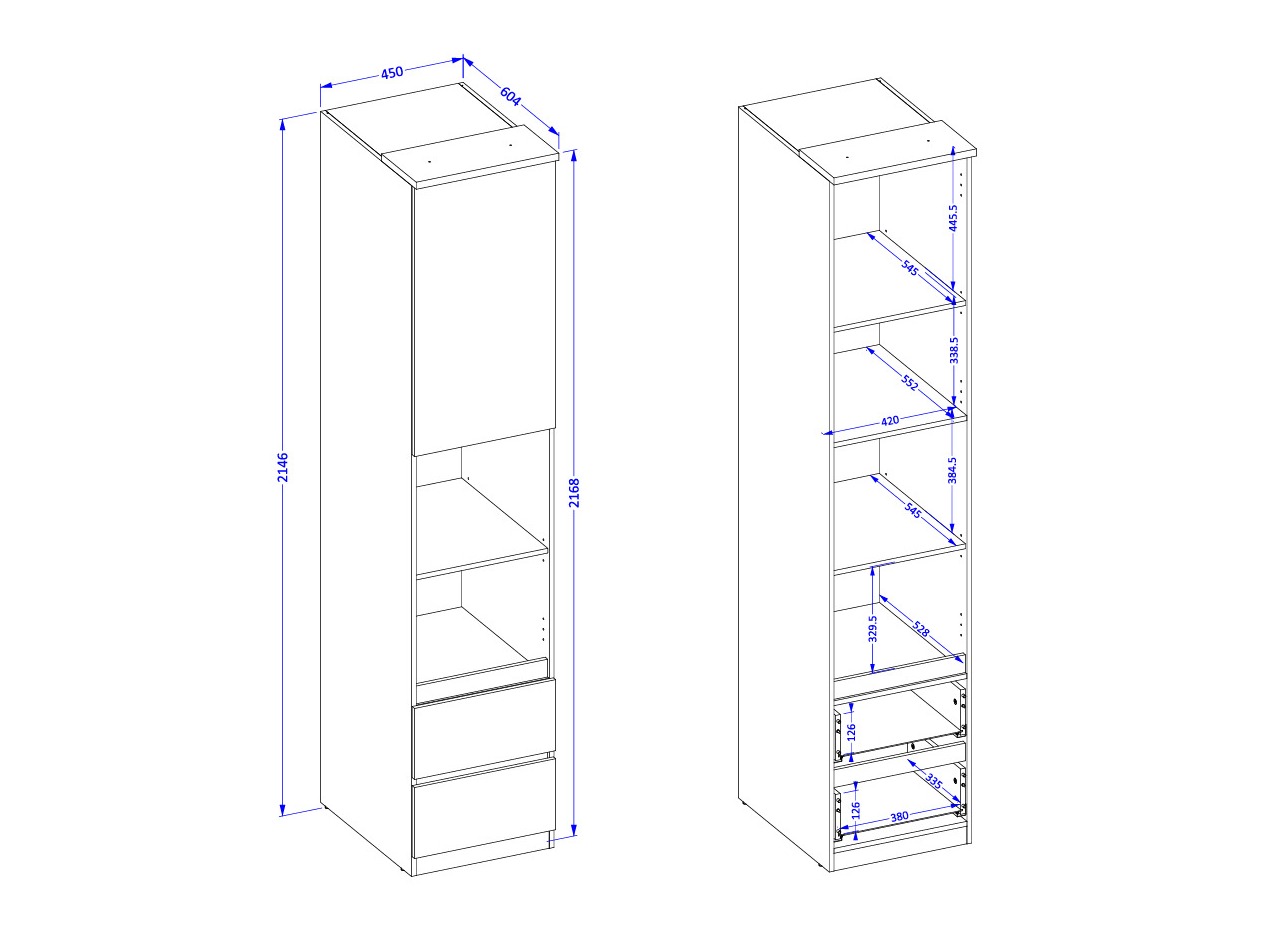 Polica Nolcala 118 (Hrast + Bež)