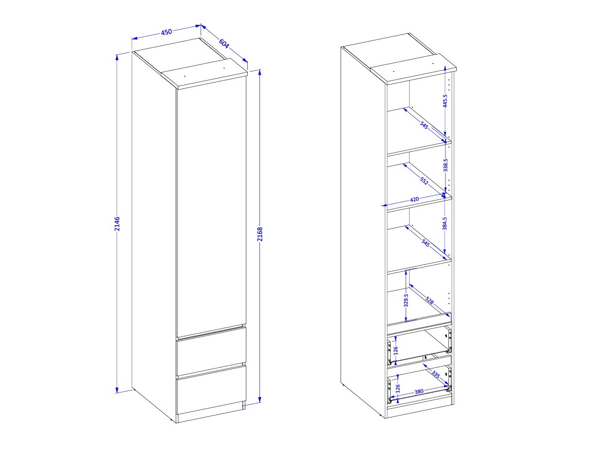 Ormar Nolcala 119 (Hrast + Bež)