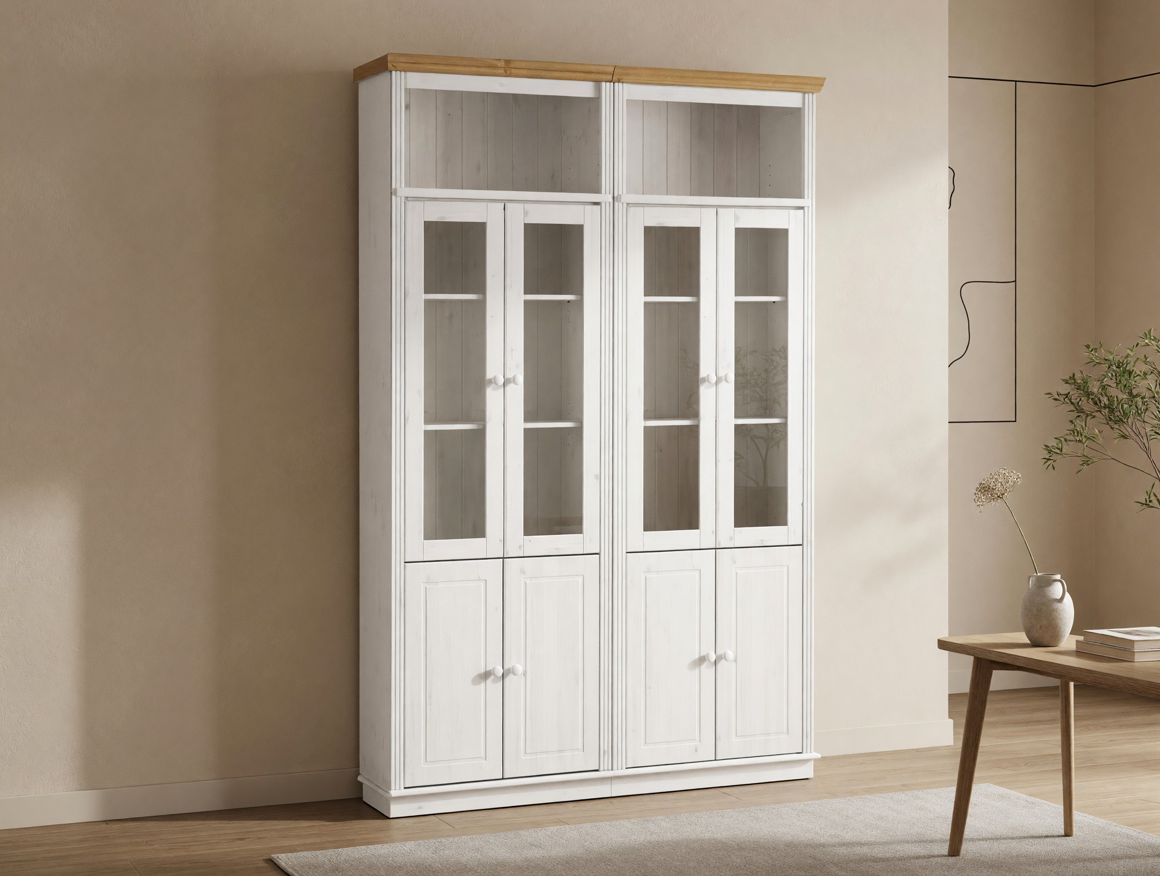 Set polica Saltoro 119 (Bijela + Hrast u boji meda)