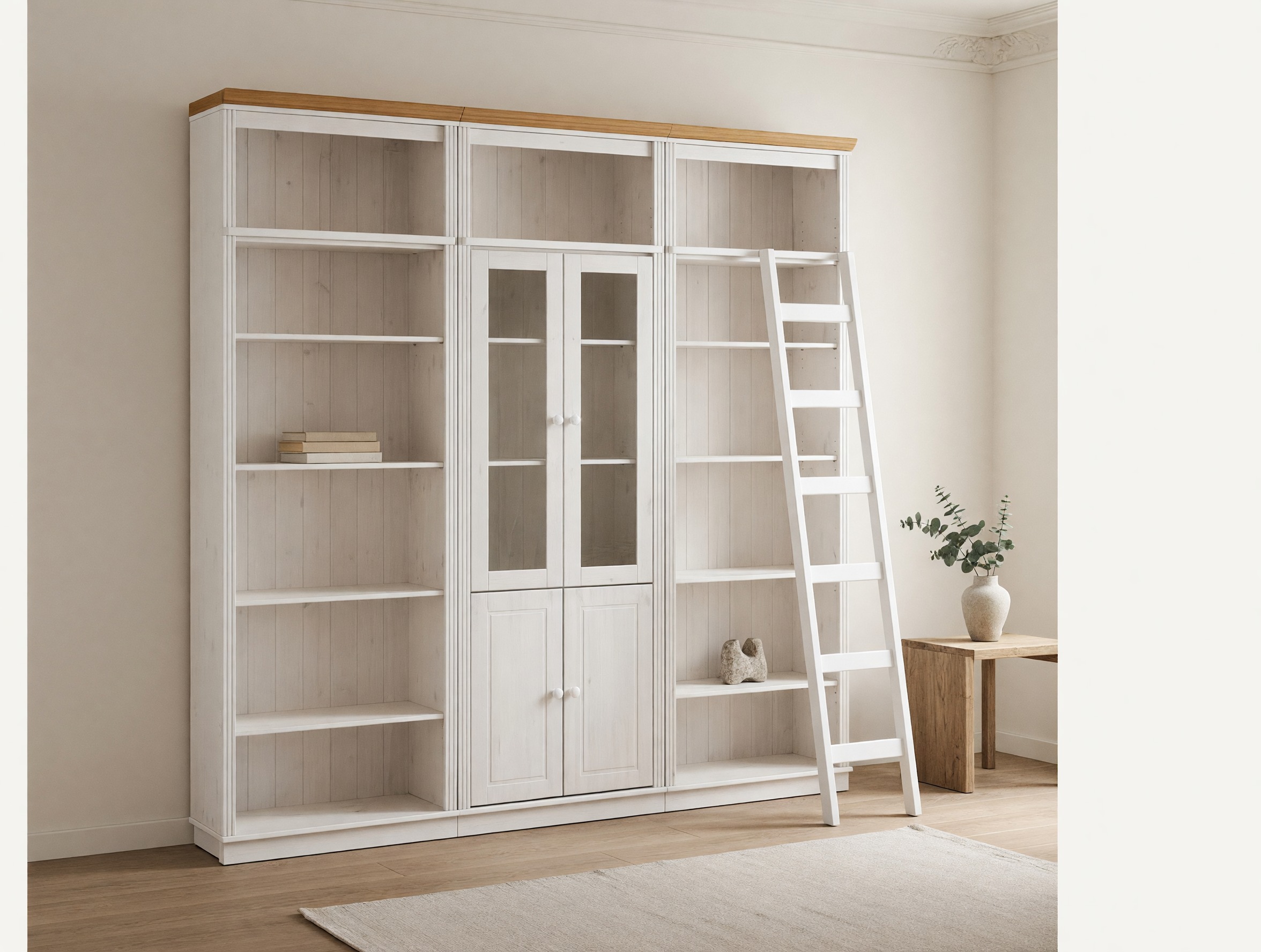 Set polica Saltoro 126 (Bijela + Hrast u boji meda)