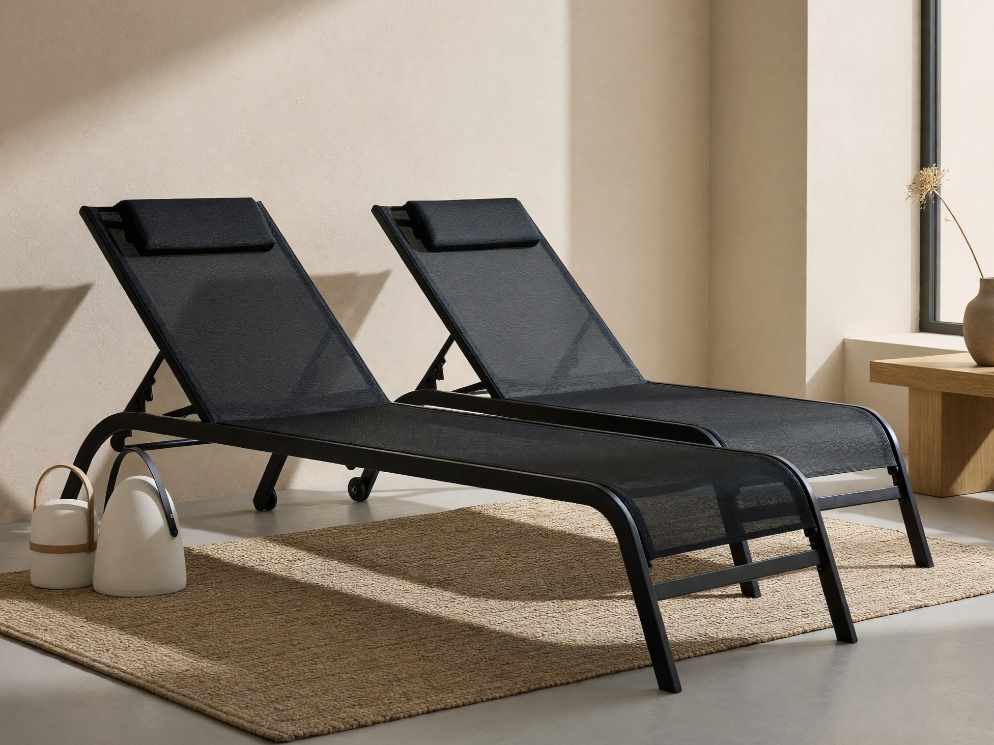 Vrtna ležaljka Burleson 641 (Crna)