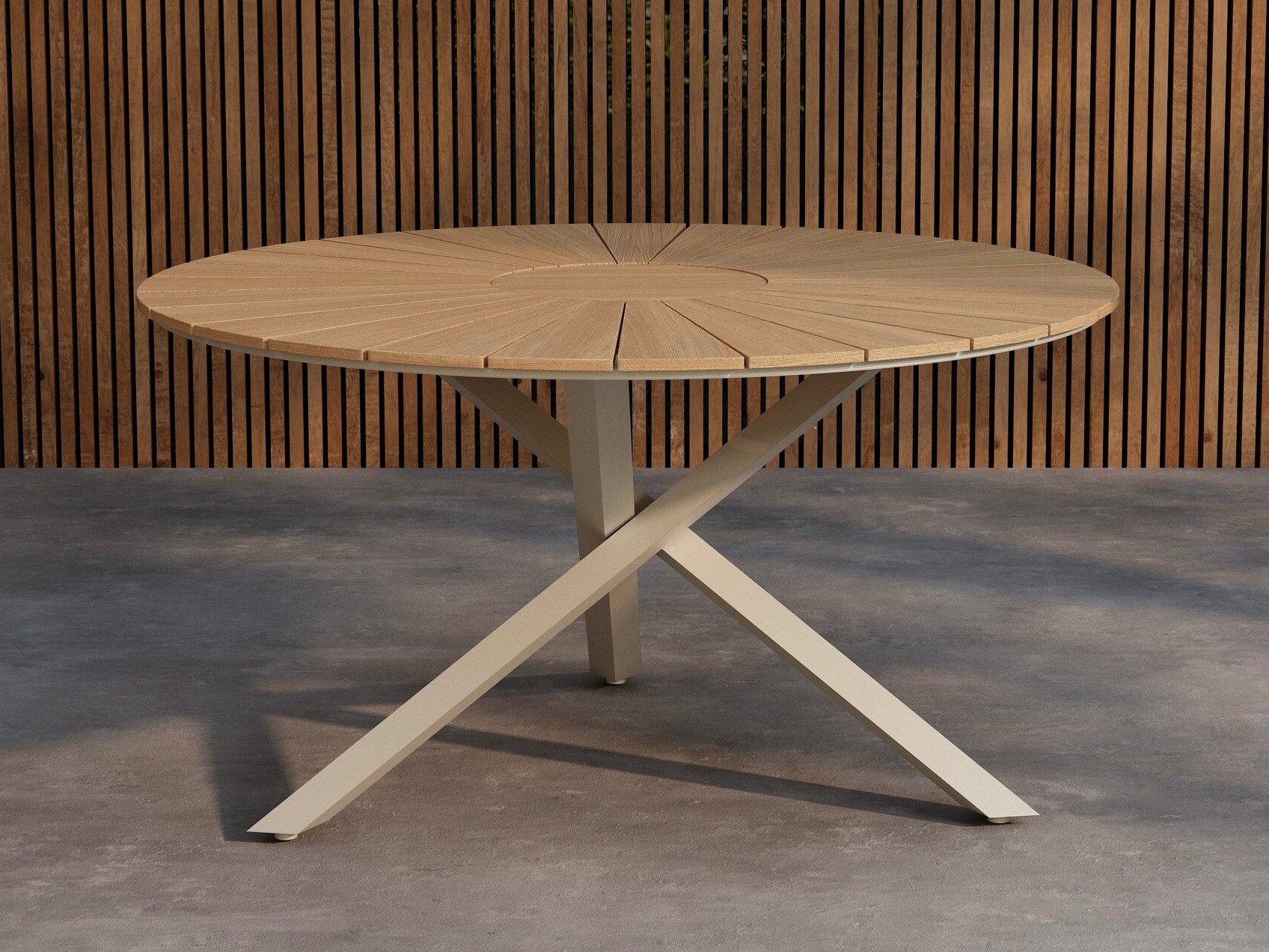 Vrtni stol Dallas 5223 (Bež + Tikovina)