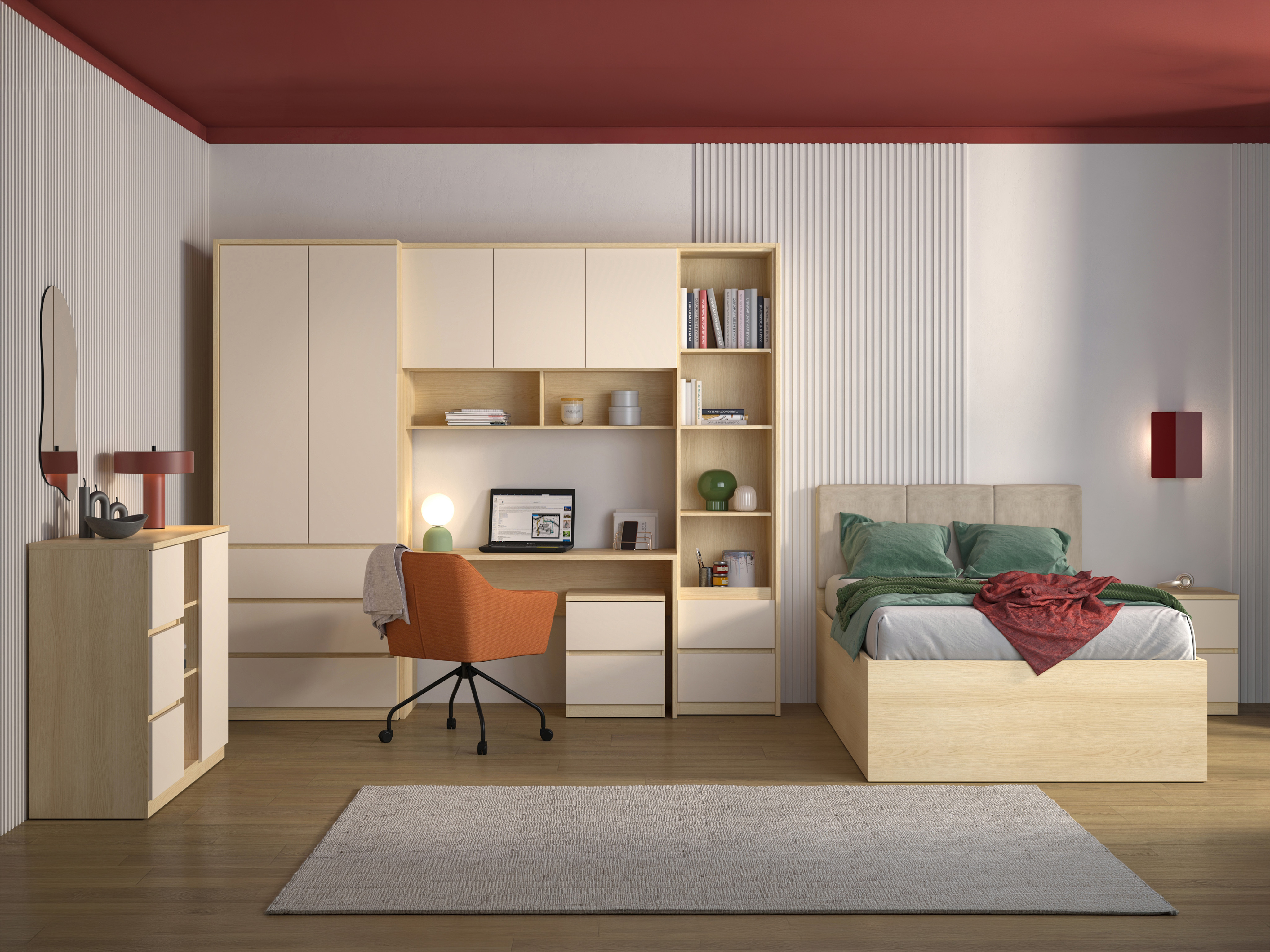 Set namještaja Nolcala 123 (Hrast + Bež)