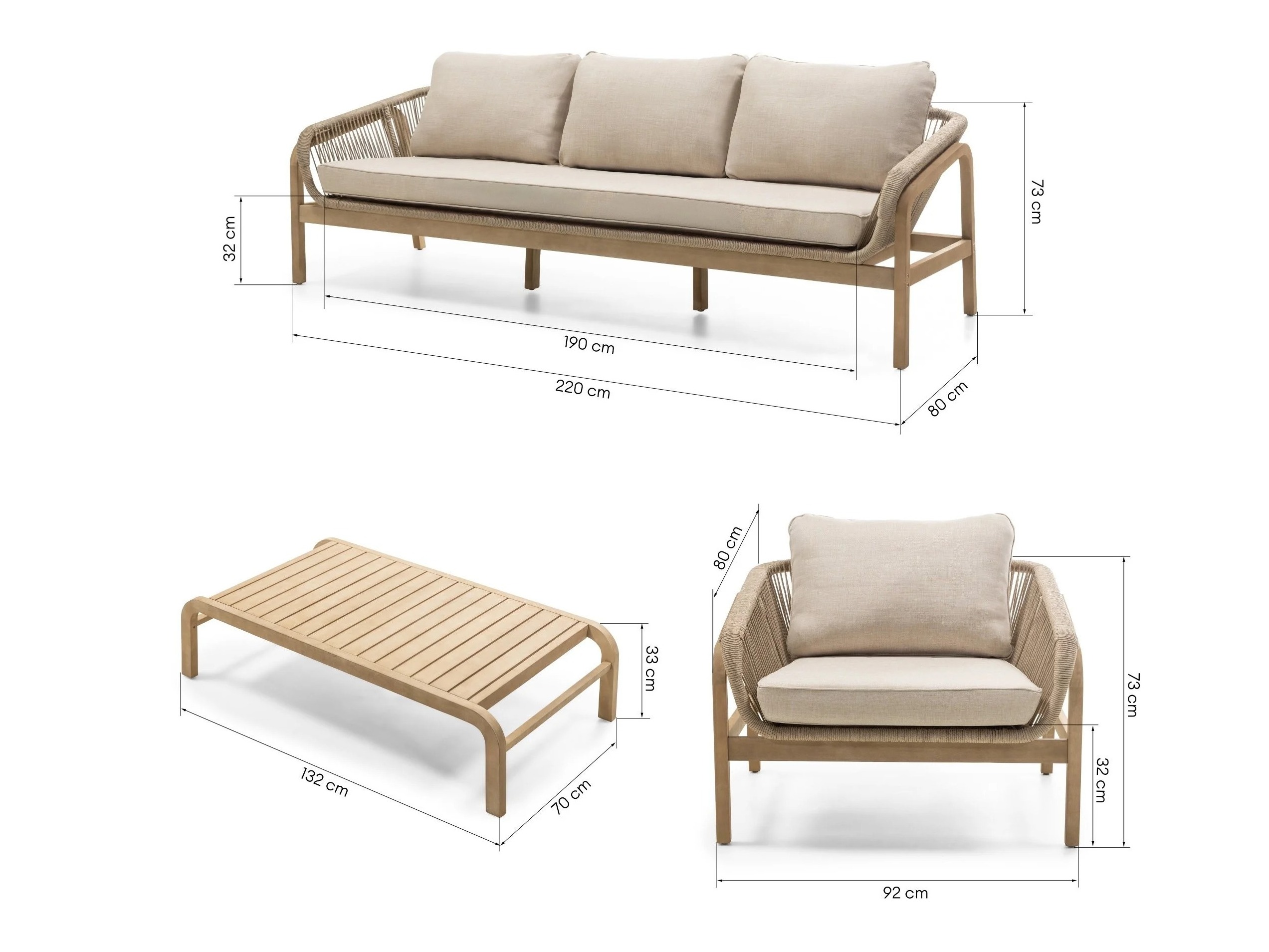 Set vrtnog namještaja Burleson 642