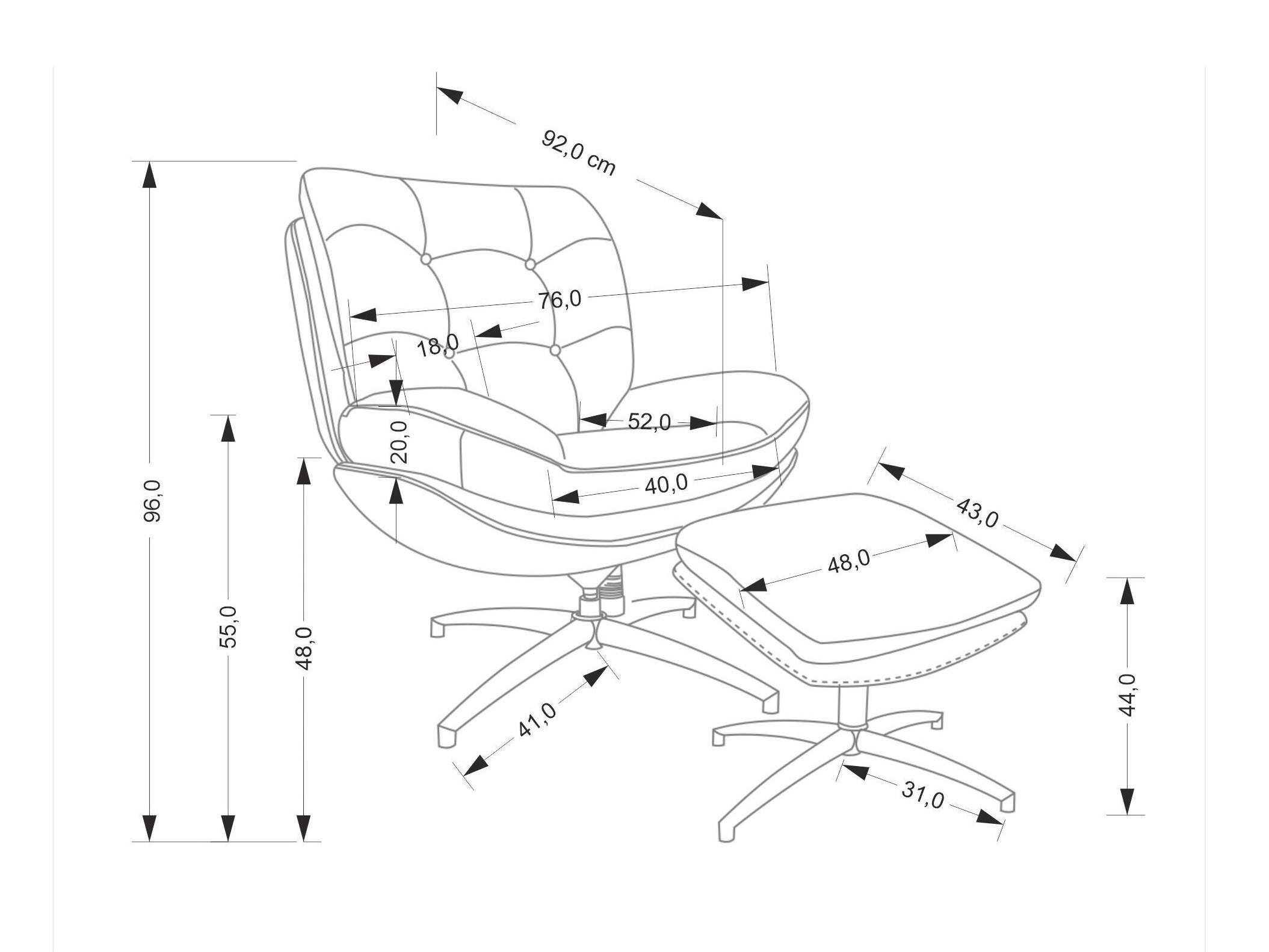 Fotelja Houston 1900 (Bež)