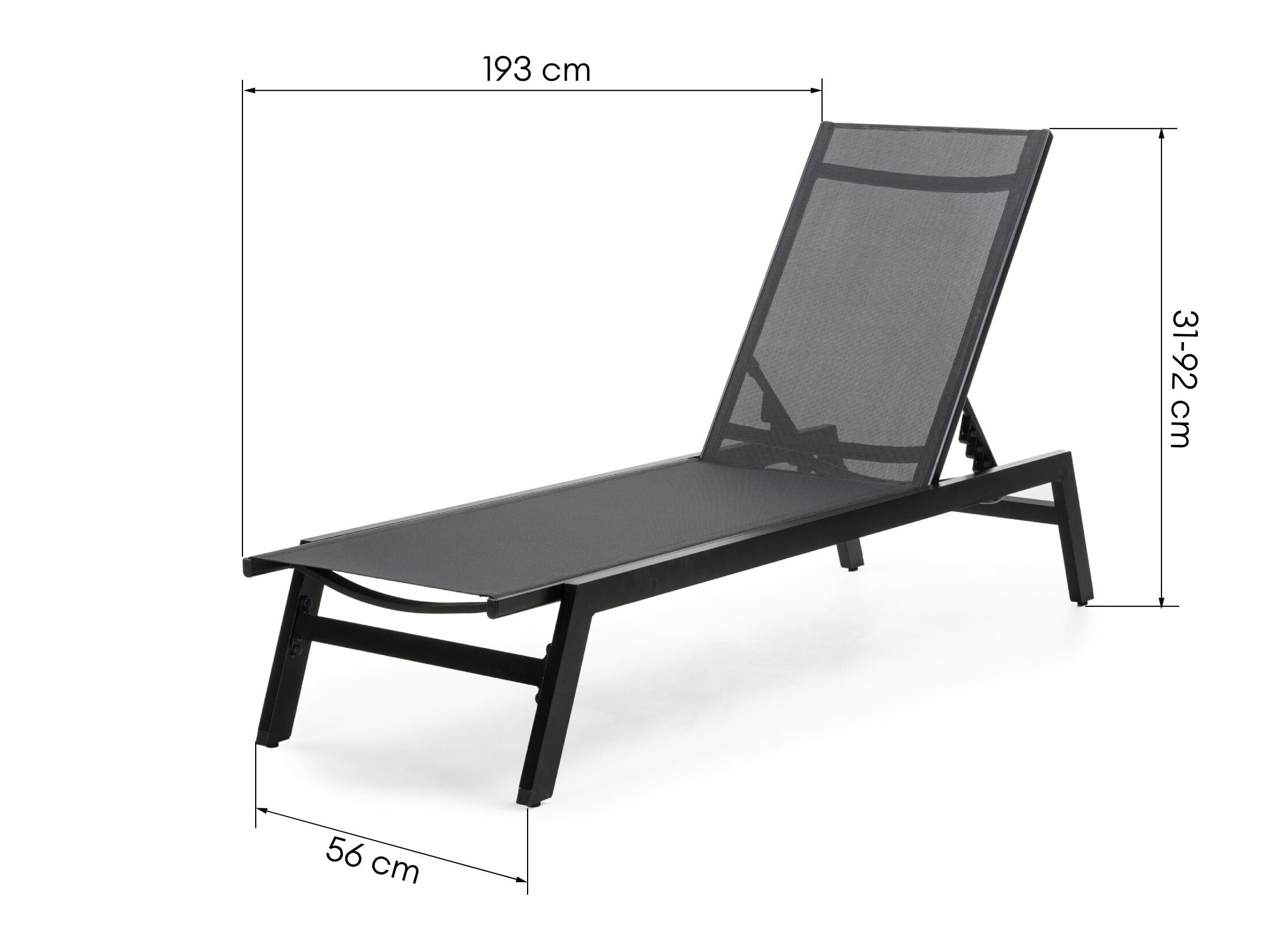 Vrtna ležaljka Burleson 650 (Grafit)