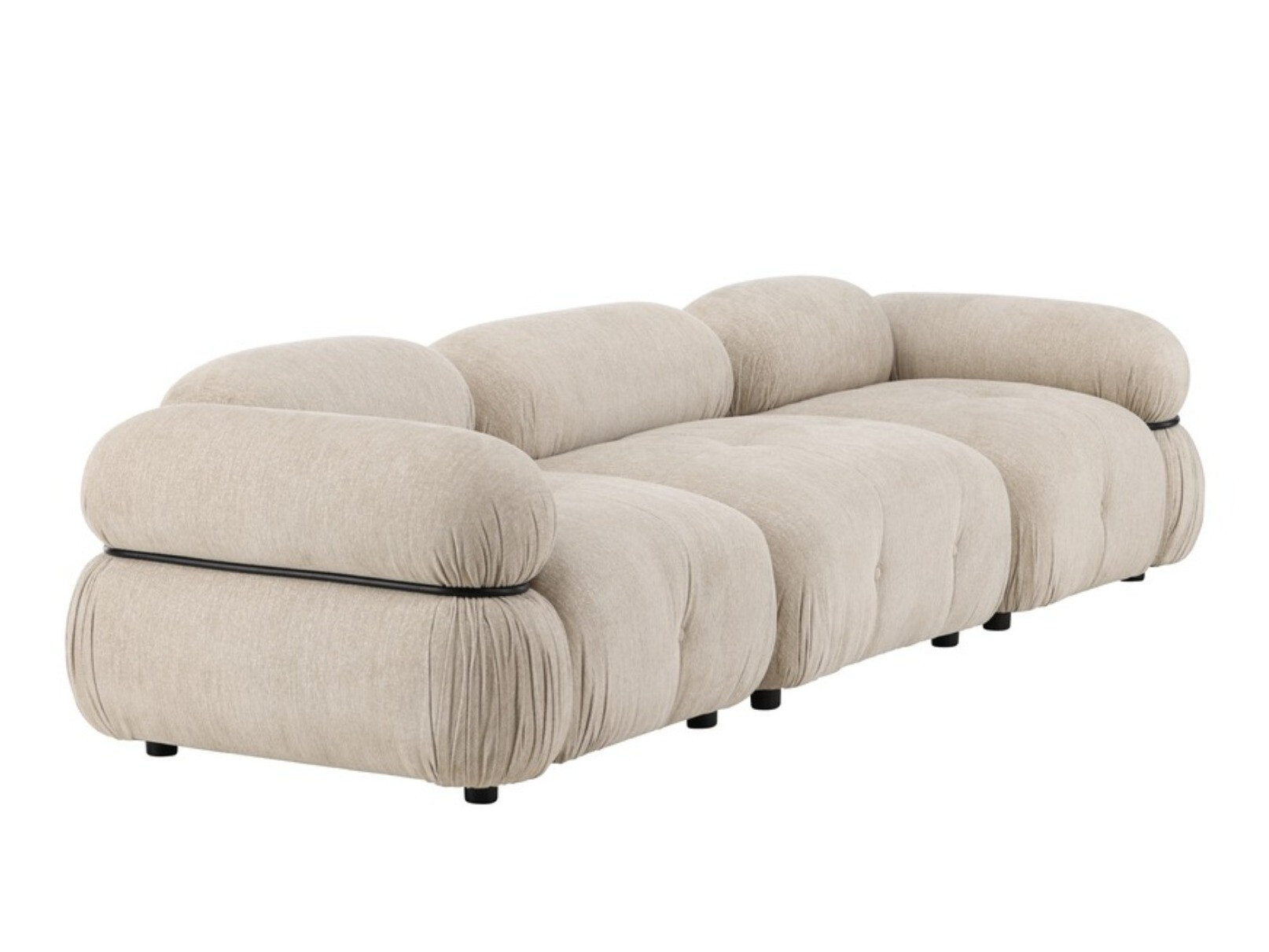 Modularan kauč Evardale 104 (Bež + Crna)