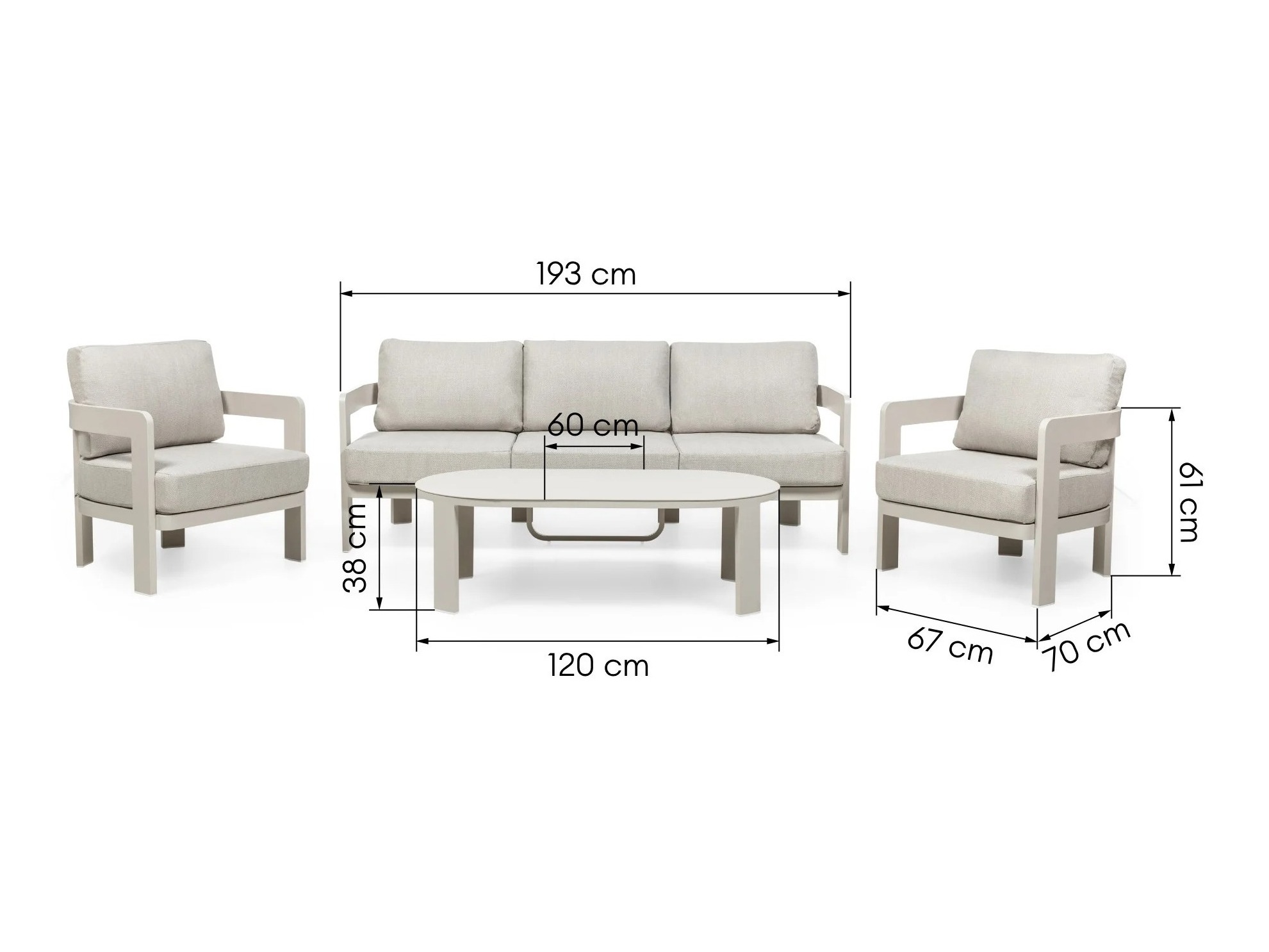 Set vrtnog namještaja Burleson 654