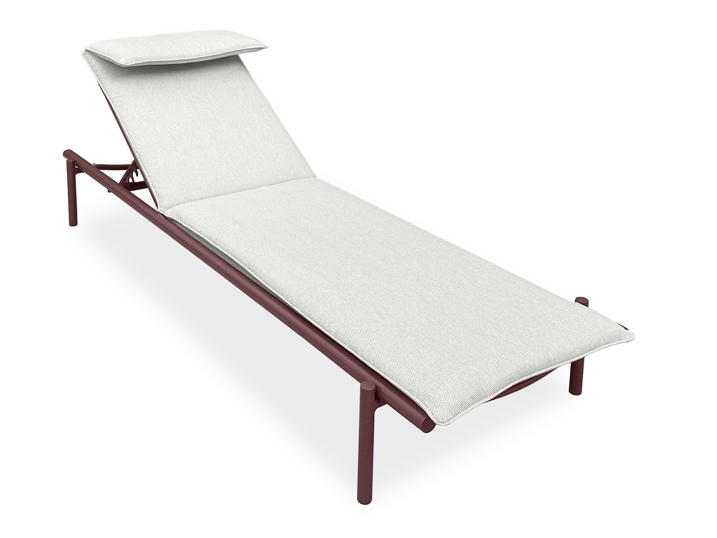 Vrtna ležaljka Burleson 653 (Bordo + Svijetlo bež)