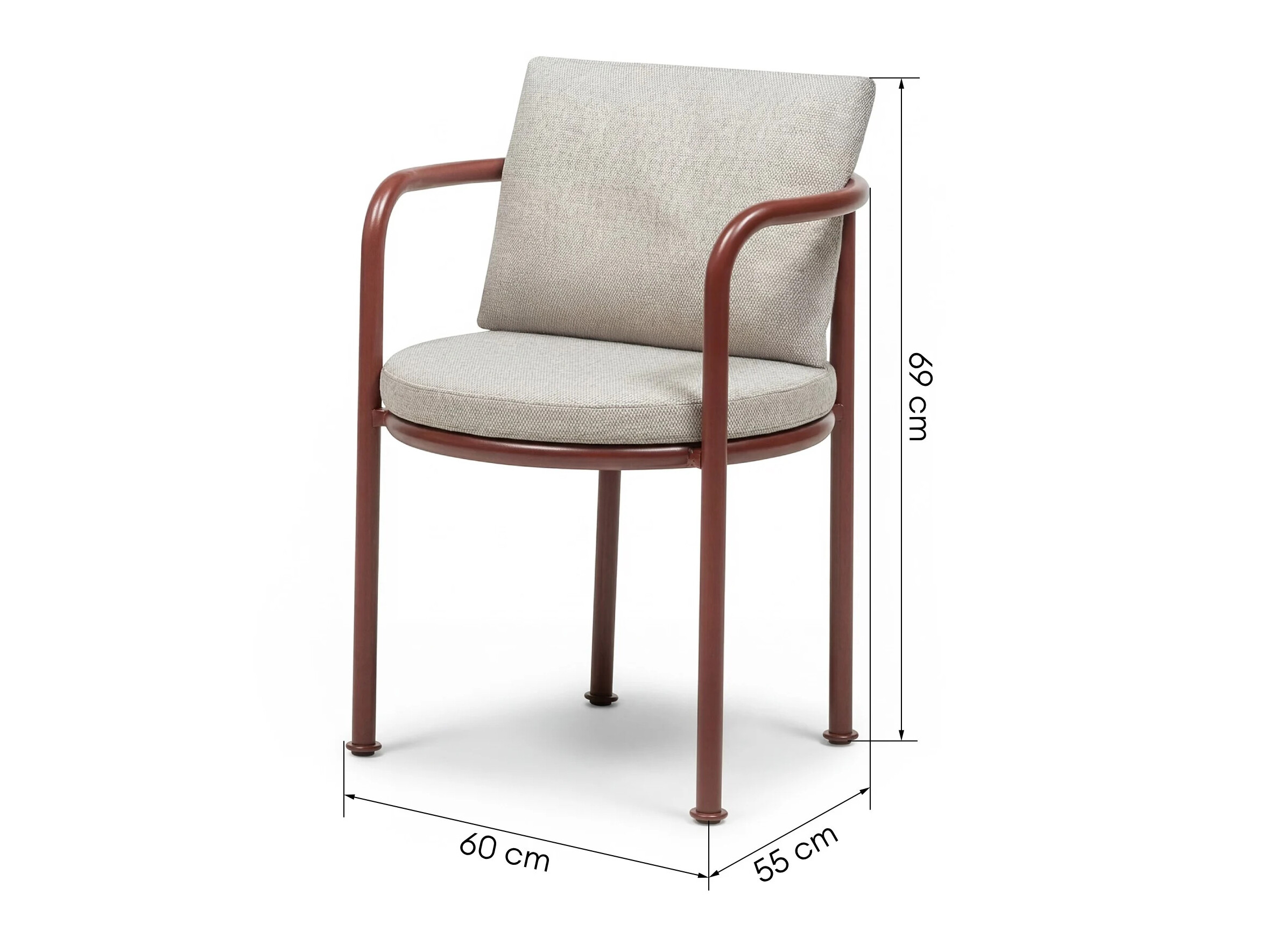 Vrtna stolica Burleson 656 (Bordo + Svijetla Bež)