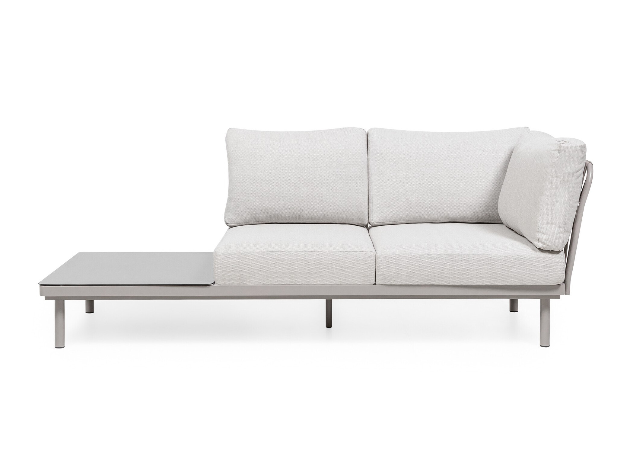 Set vrtnog namještaja Burleson 659 (Svijetlo bež + Sivo bež)