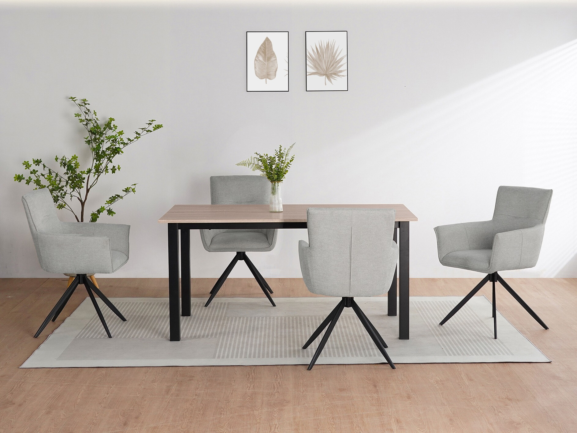 Stol Denton 1549 (Crna + Hrast)