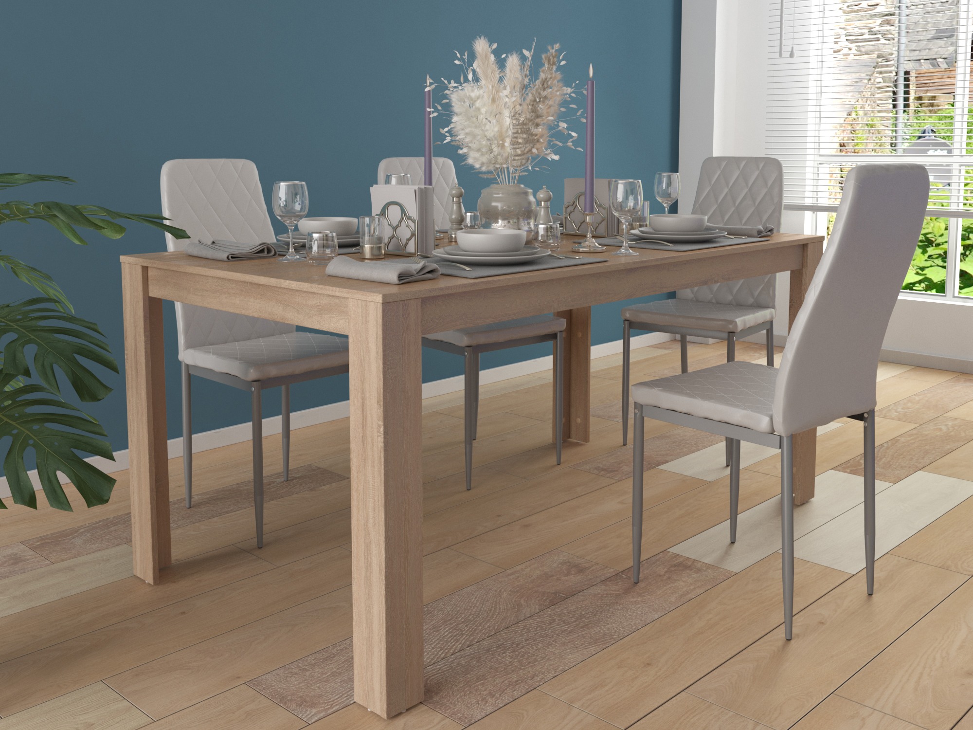 Stol Denton 628 (Svijetli hrast)