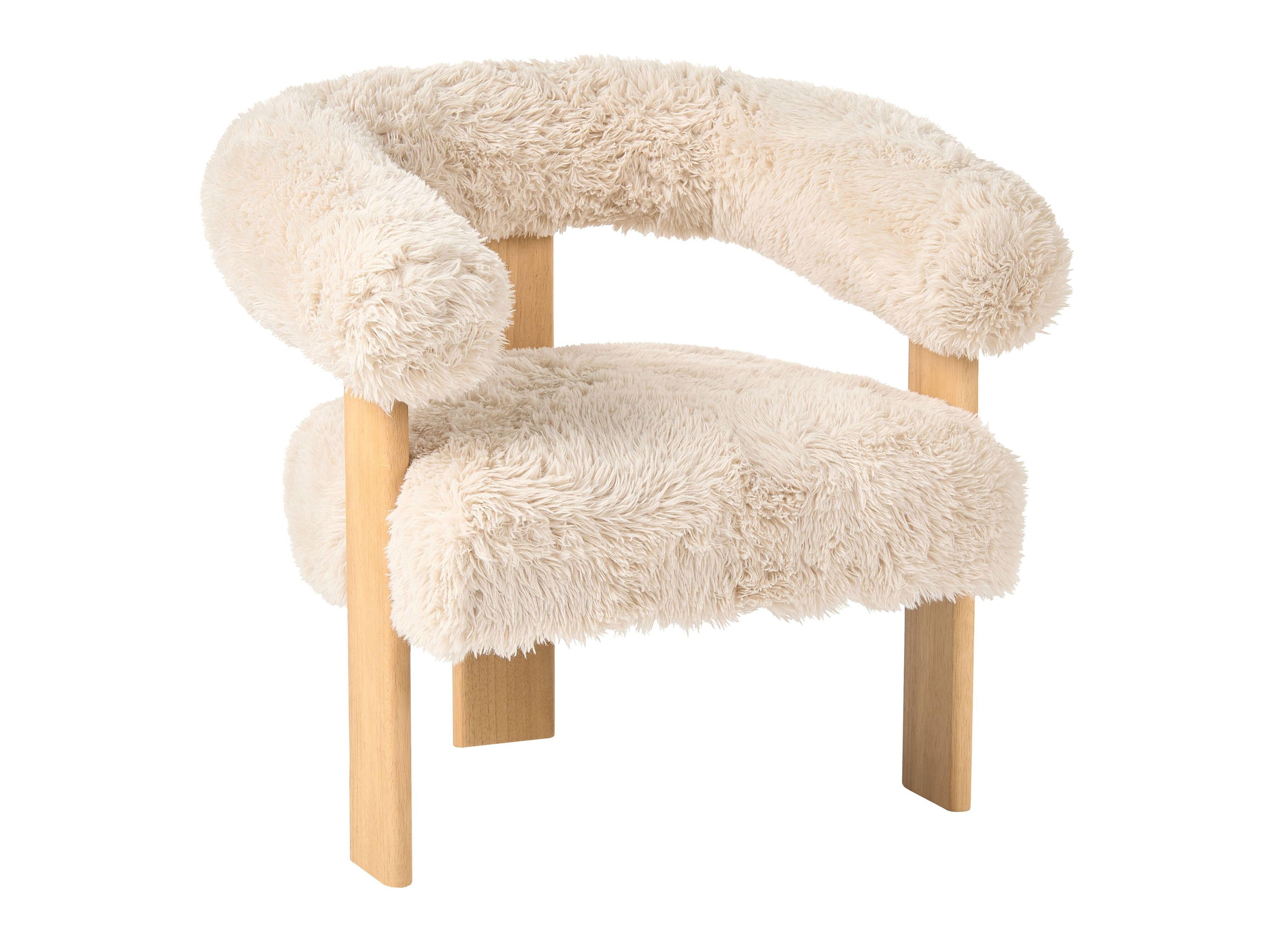 Fotelja Berwyn 3264 (Bijela + Svijetlo smeđa)