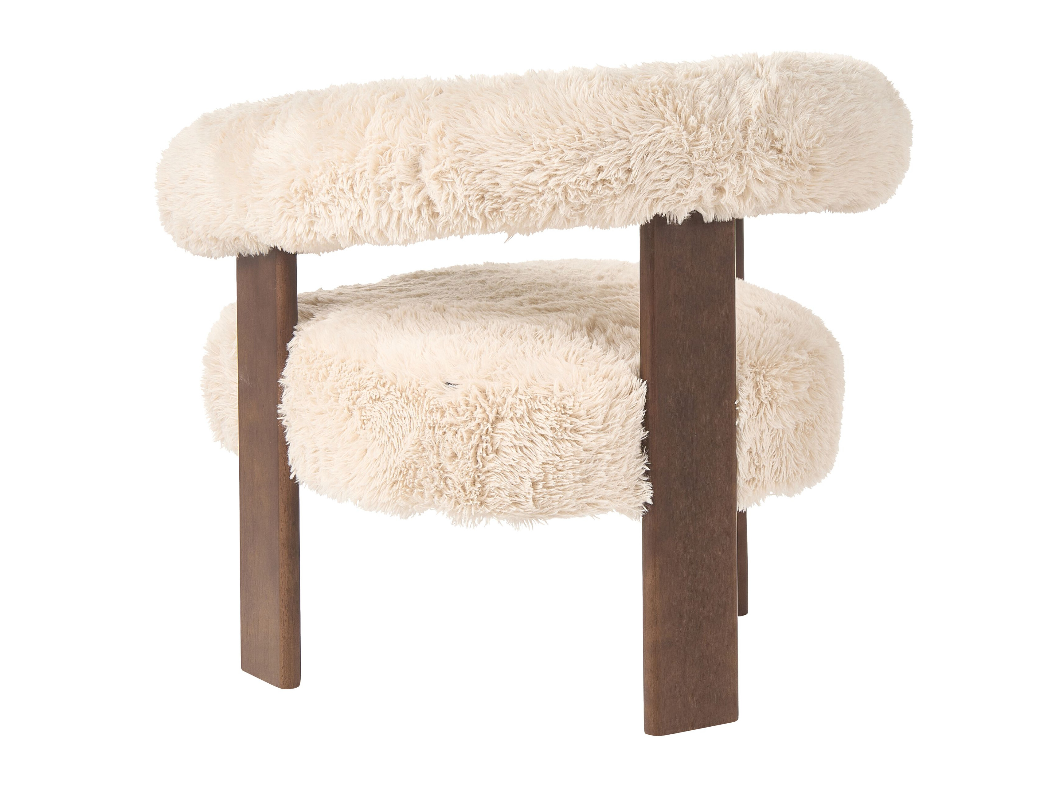 Fotelja Berwyn 3264 (Bijela + Tamno smeđa)