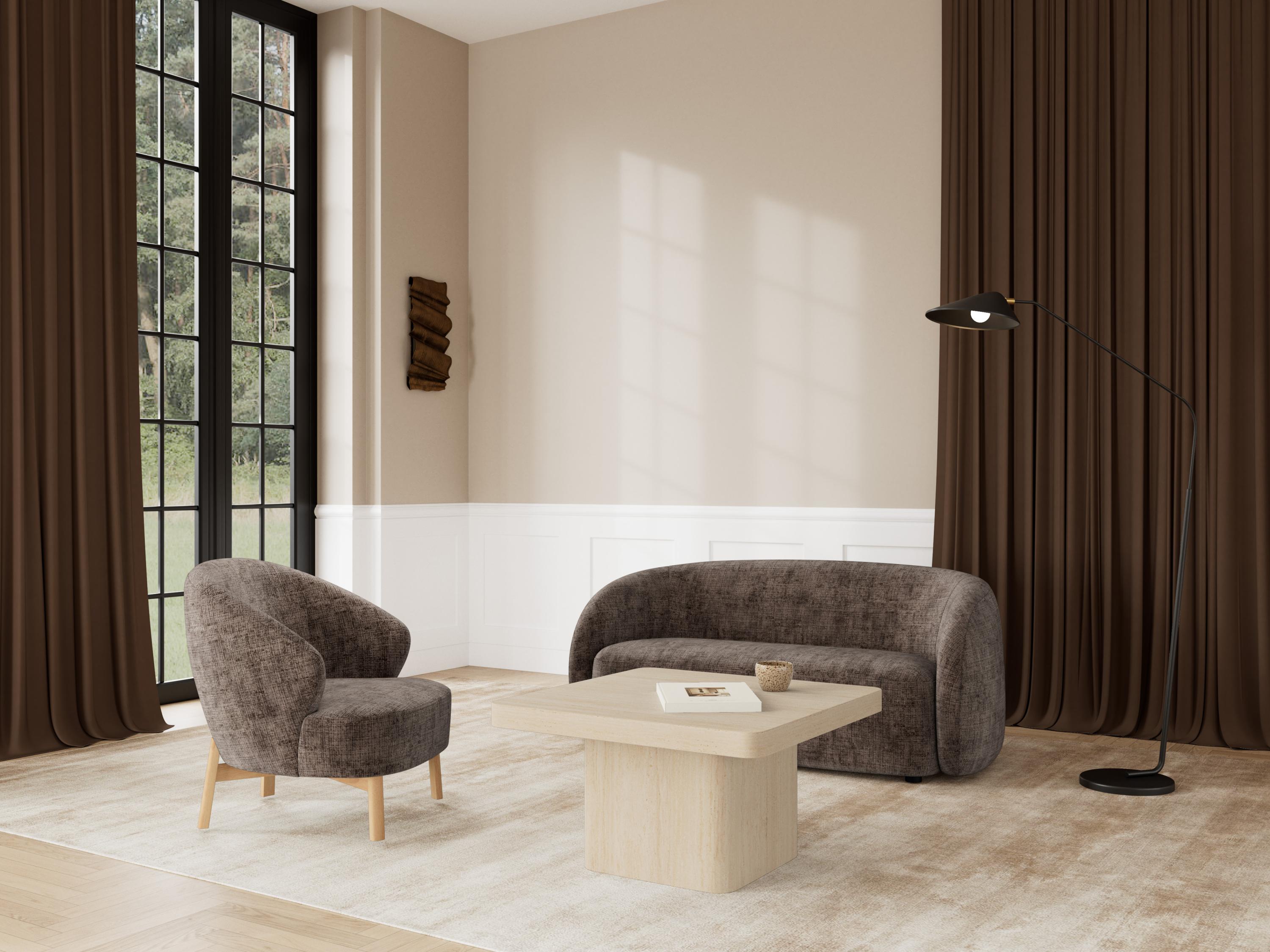 Fotelja Norsica 1064 (Tamno smeđa + Hrast)