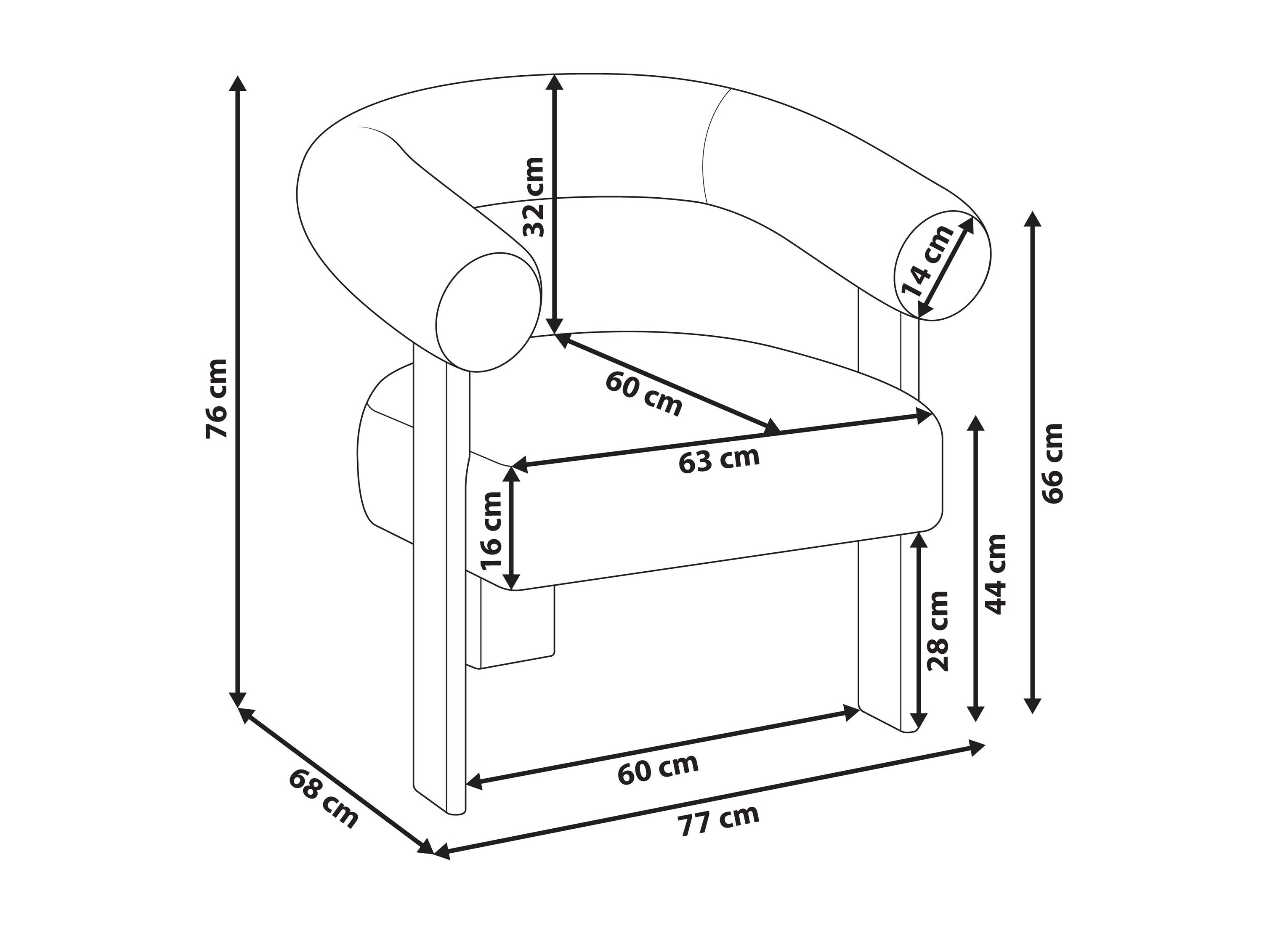 Fotelja Berwyn 3268 (Svijetlo bež)