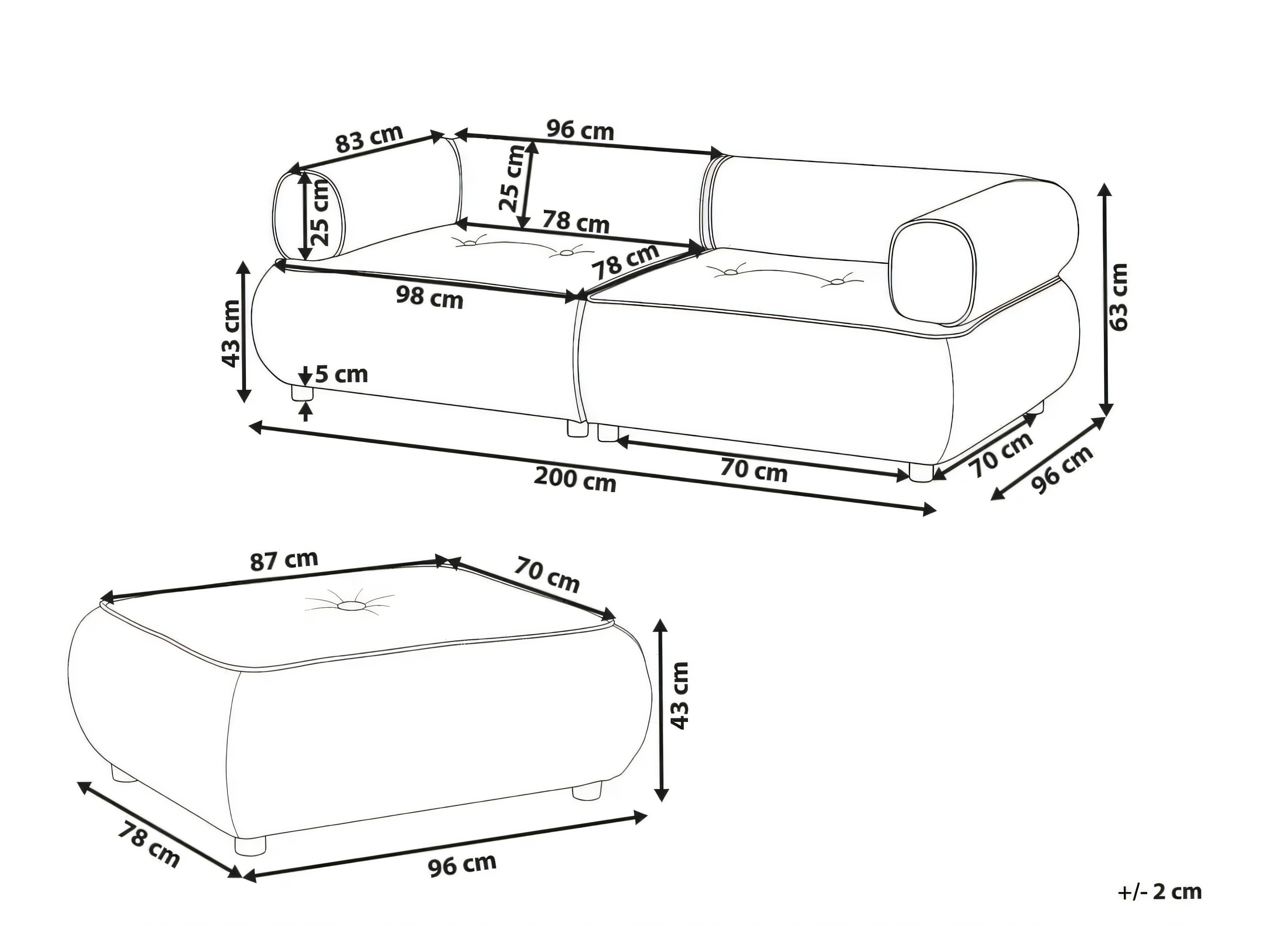 Tapecirani namještaj Berwyn 3266 (Bijela)