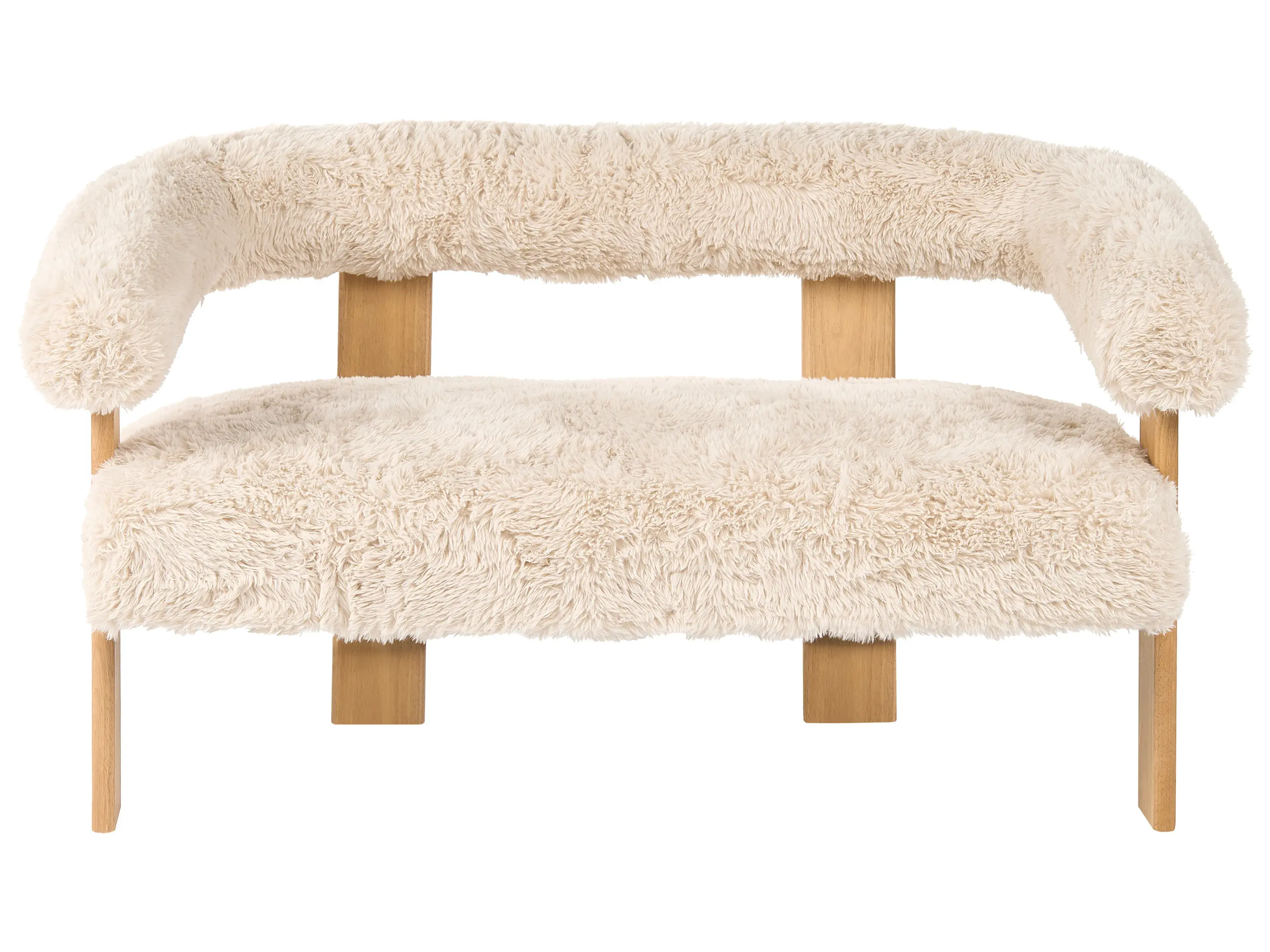 Tapecirani namještaj Berwyn 3269 (Bijela + Svijetlo smeđa)