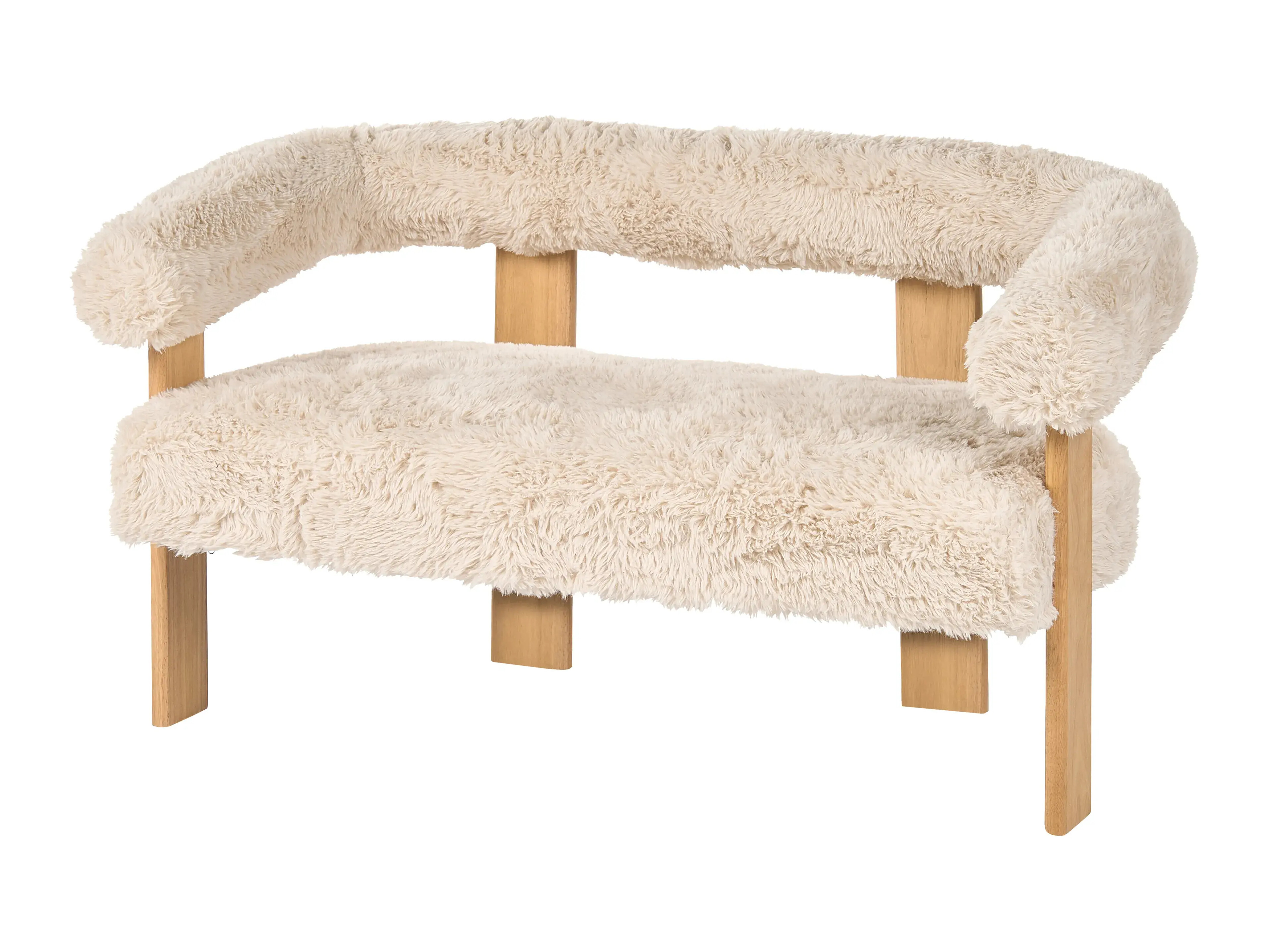 Tapecirani namještaj Berwyn 3269 (Bijela + Svijetlo smeđa)