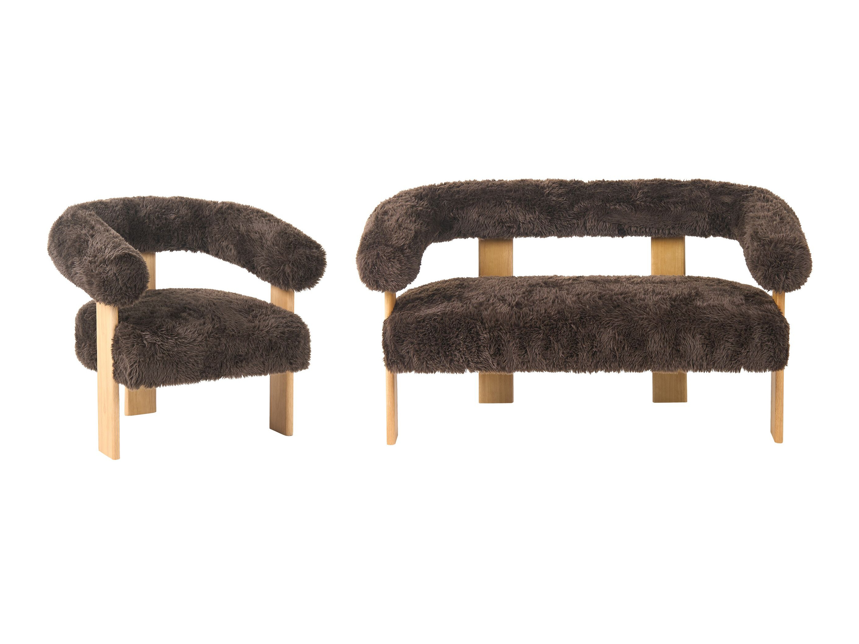 Tapecirani namještaj Berwyn 3269 (Tamno smeđa + Svijetlo smeđa)