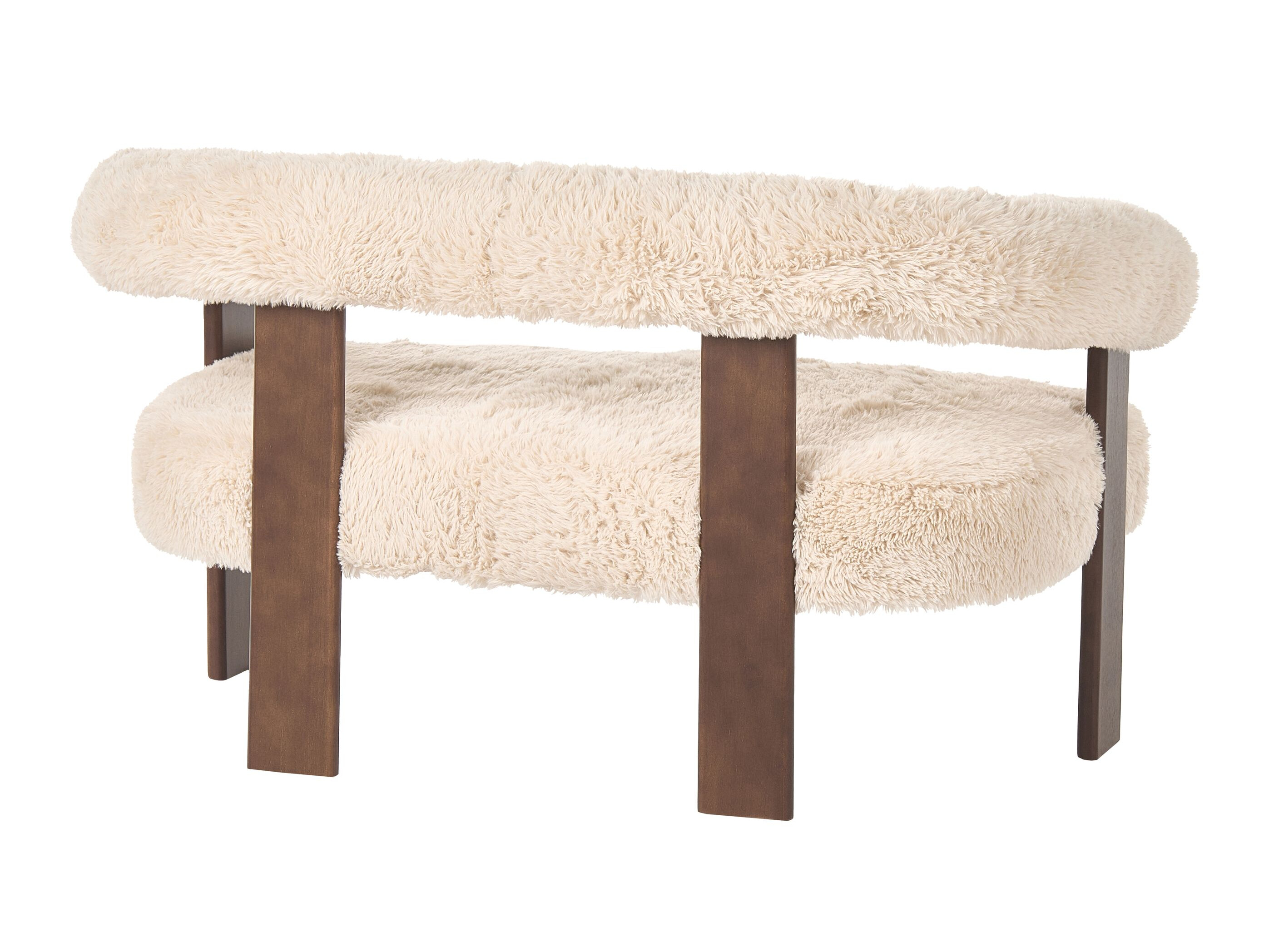 Tapecirana klupa Berwyn 3271 (Bijela + Tamno smeđa)