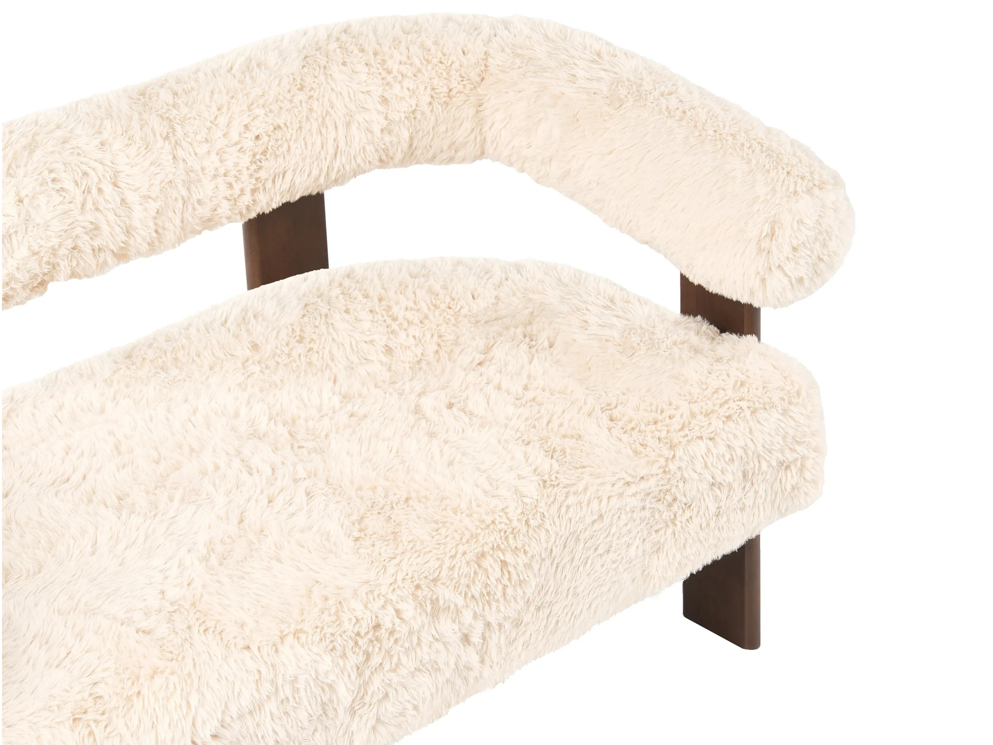 Tapecirana klupa Berwyn 3271 (Bijela + Tamno smeđa)