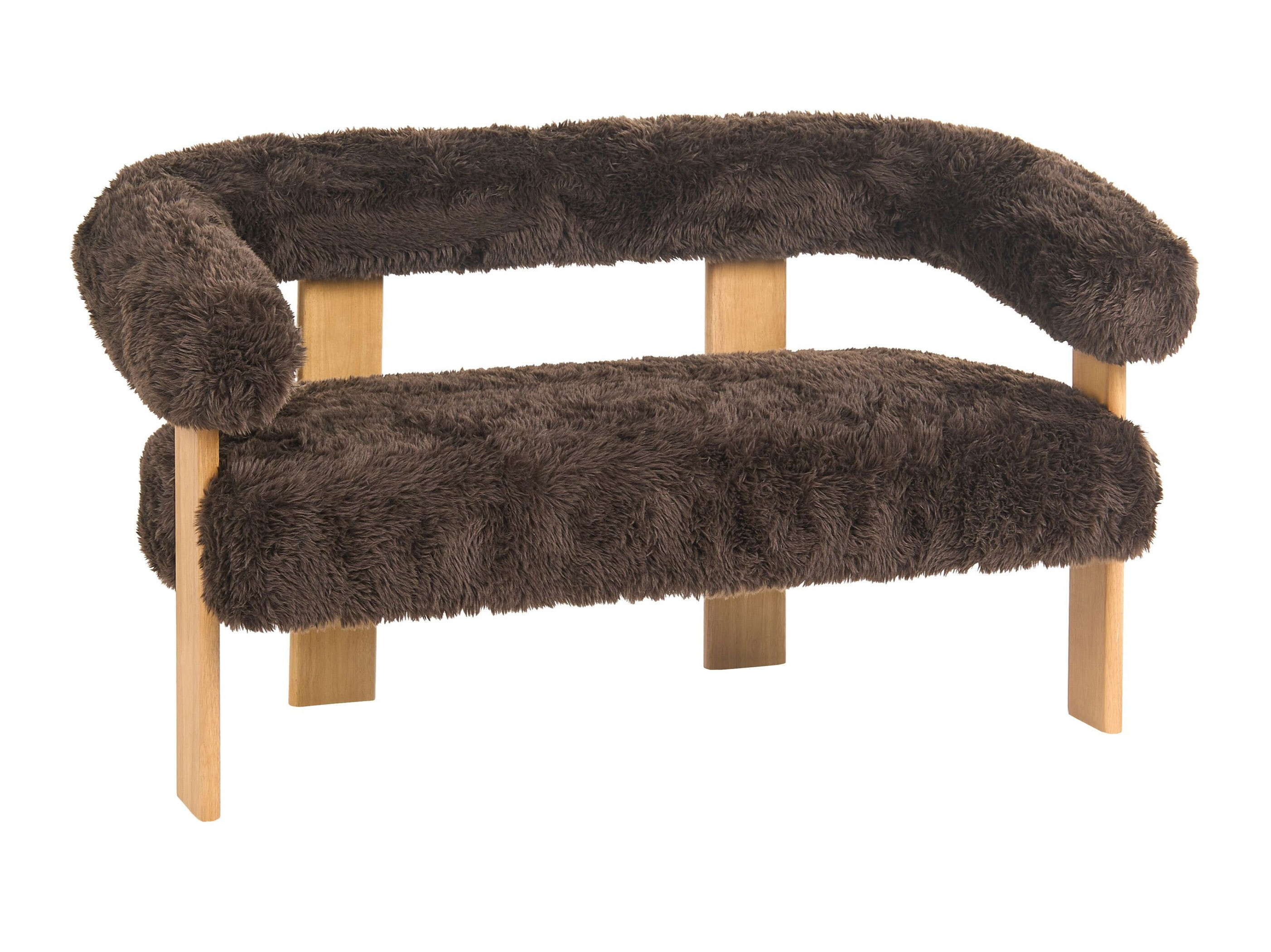 Tapecirana klupa Berwyn 3271 (Tamno smeđa + Svijetlo smeđa)