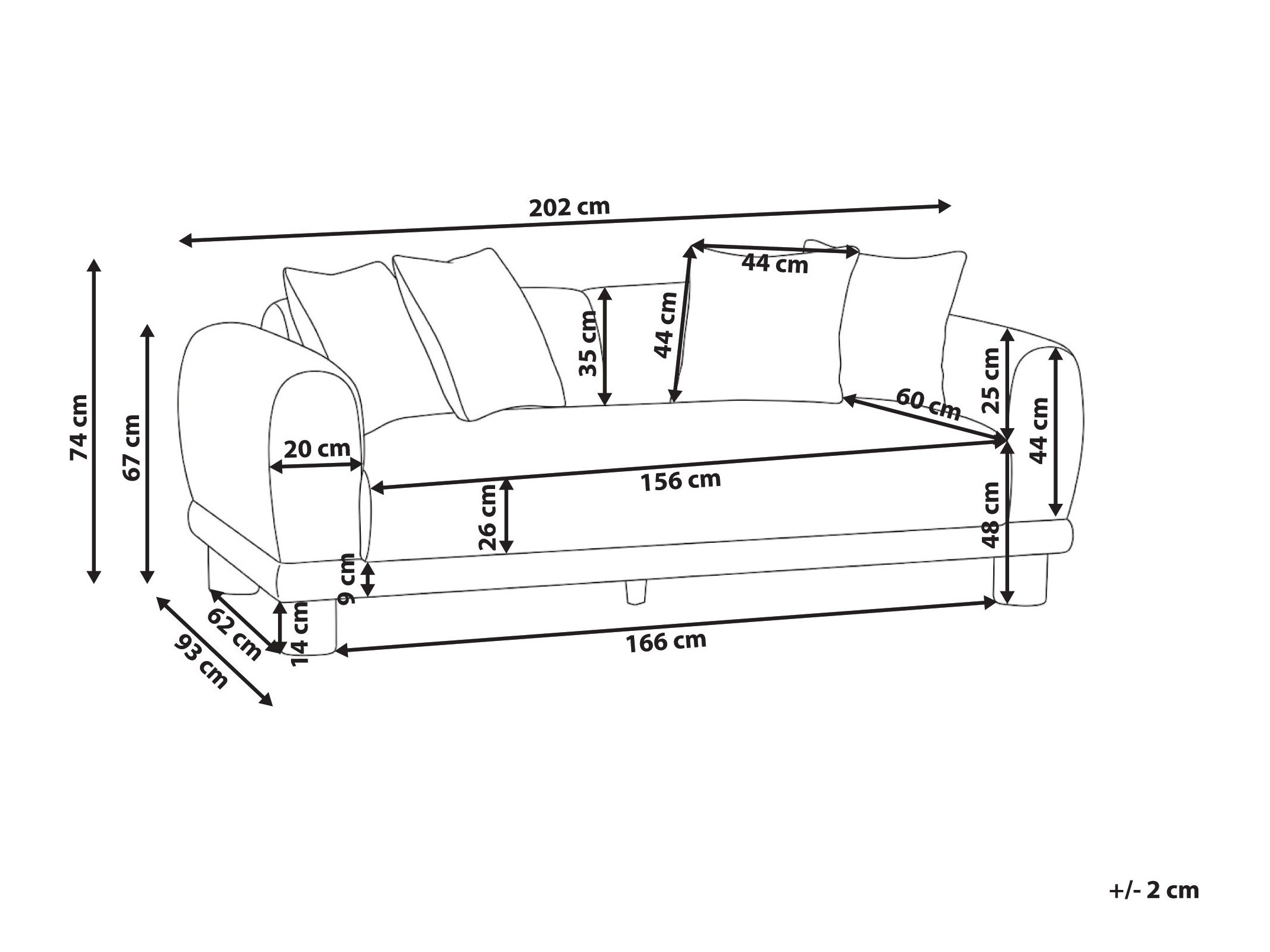 Kauč Berwyn 3274 (Svijetlo siva)