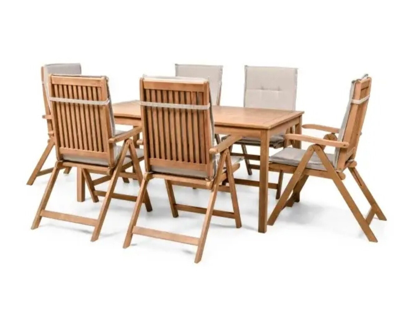 Set stola i stolica Burleson 682 (Svijetlo siva)