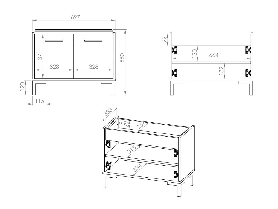 Set za hodnik Fiolevo 106