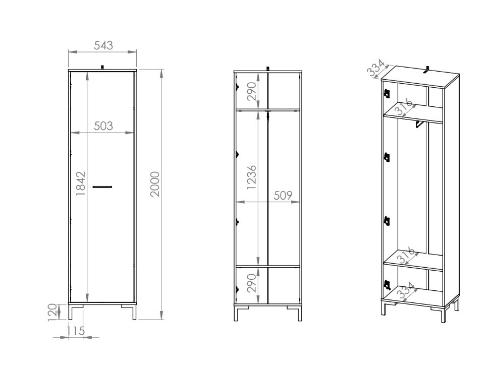 Set za hodnik Fiolevo 106