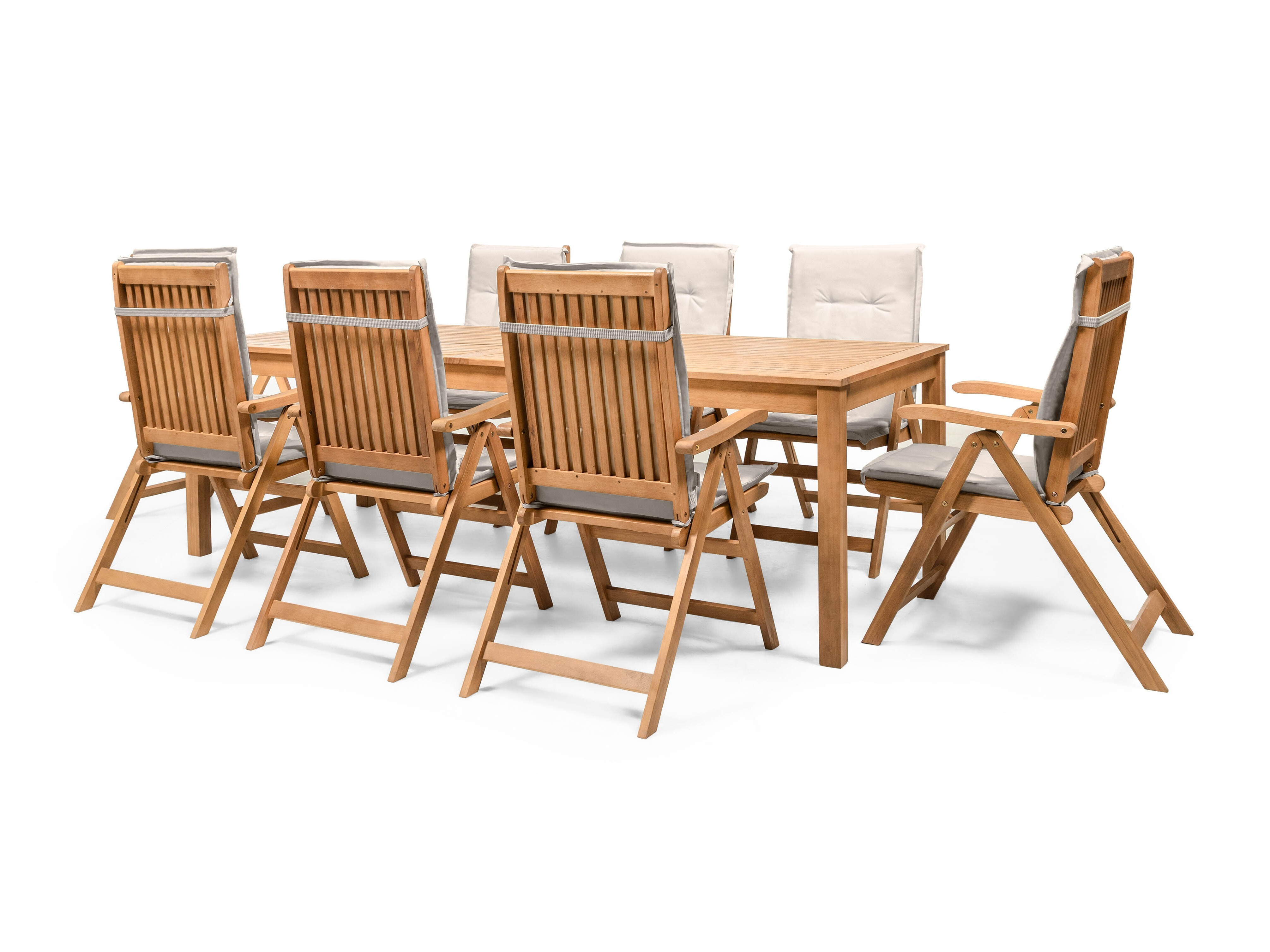 Set stola i stolica Burleson 685 (Svijetlo siva)