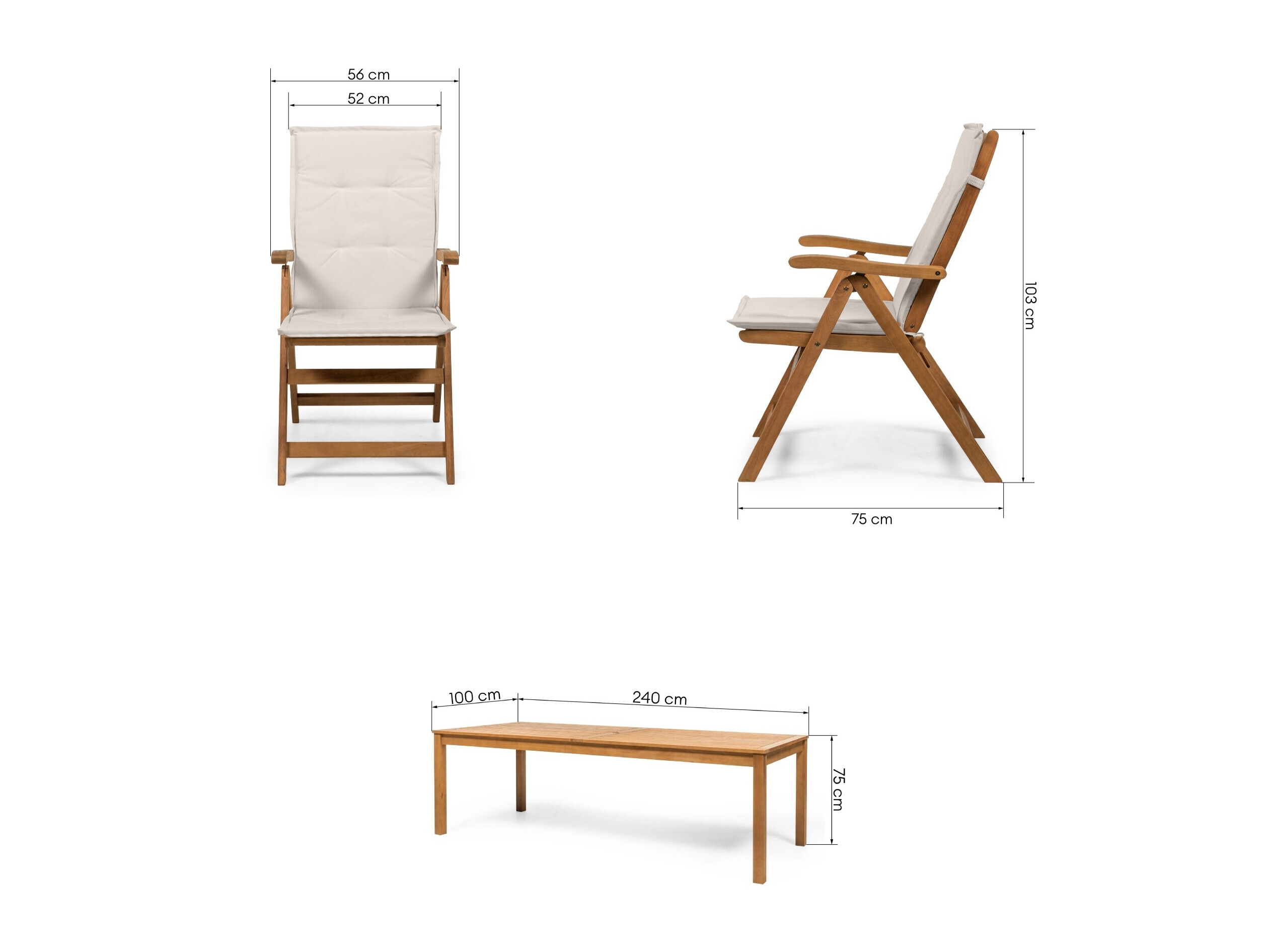 Set stola i stolica Burleson 685 (Svijetlo siva)