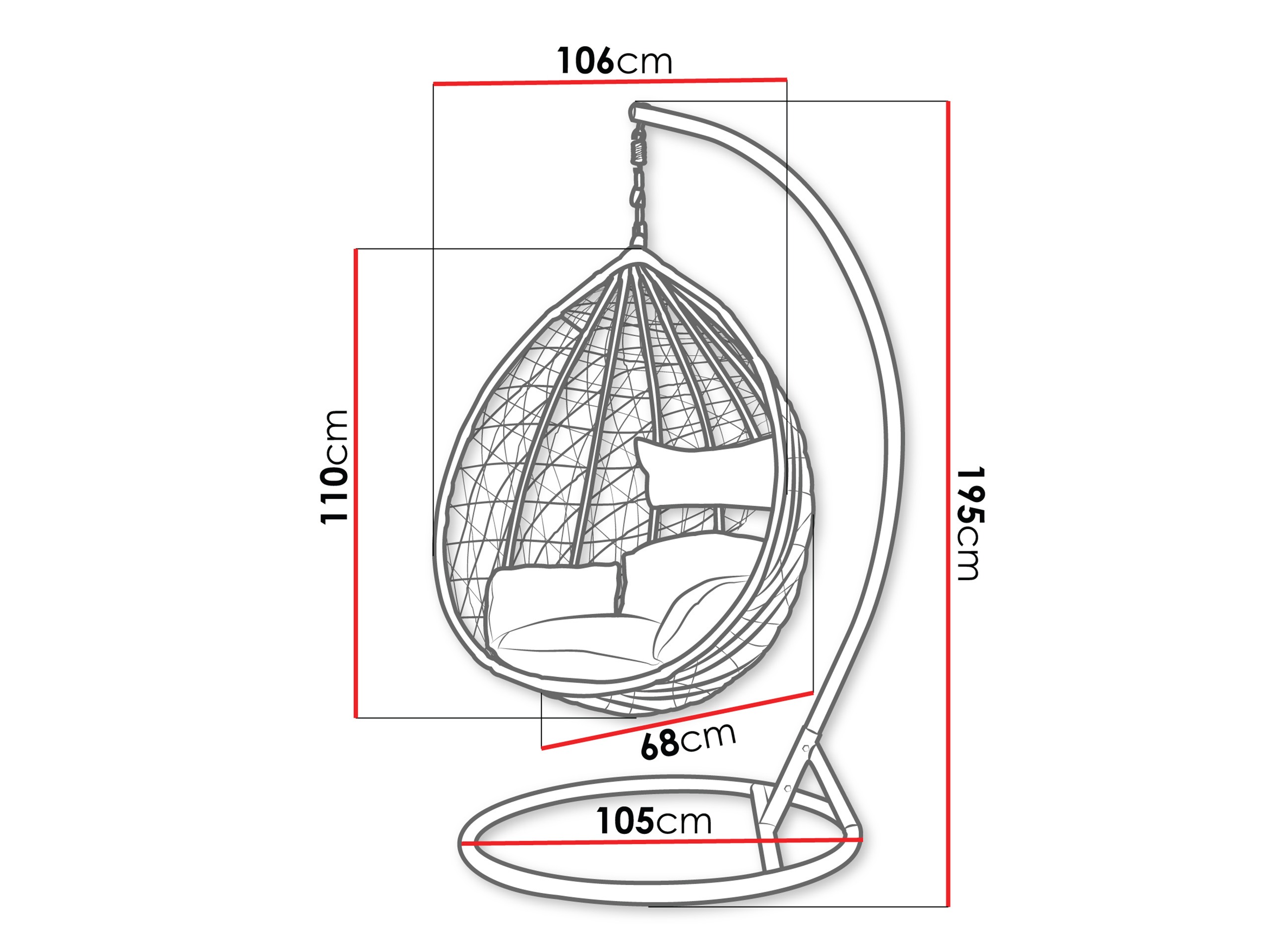 Viseća stolica Comfivo Schola (Bež)