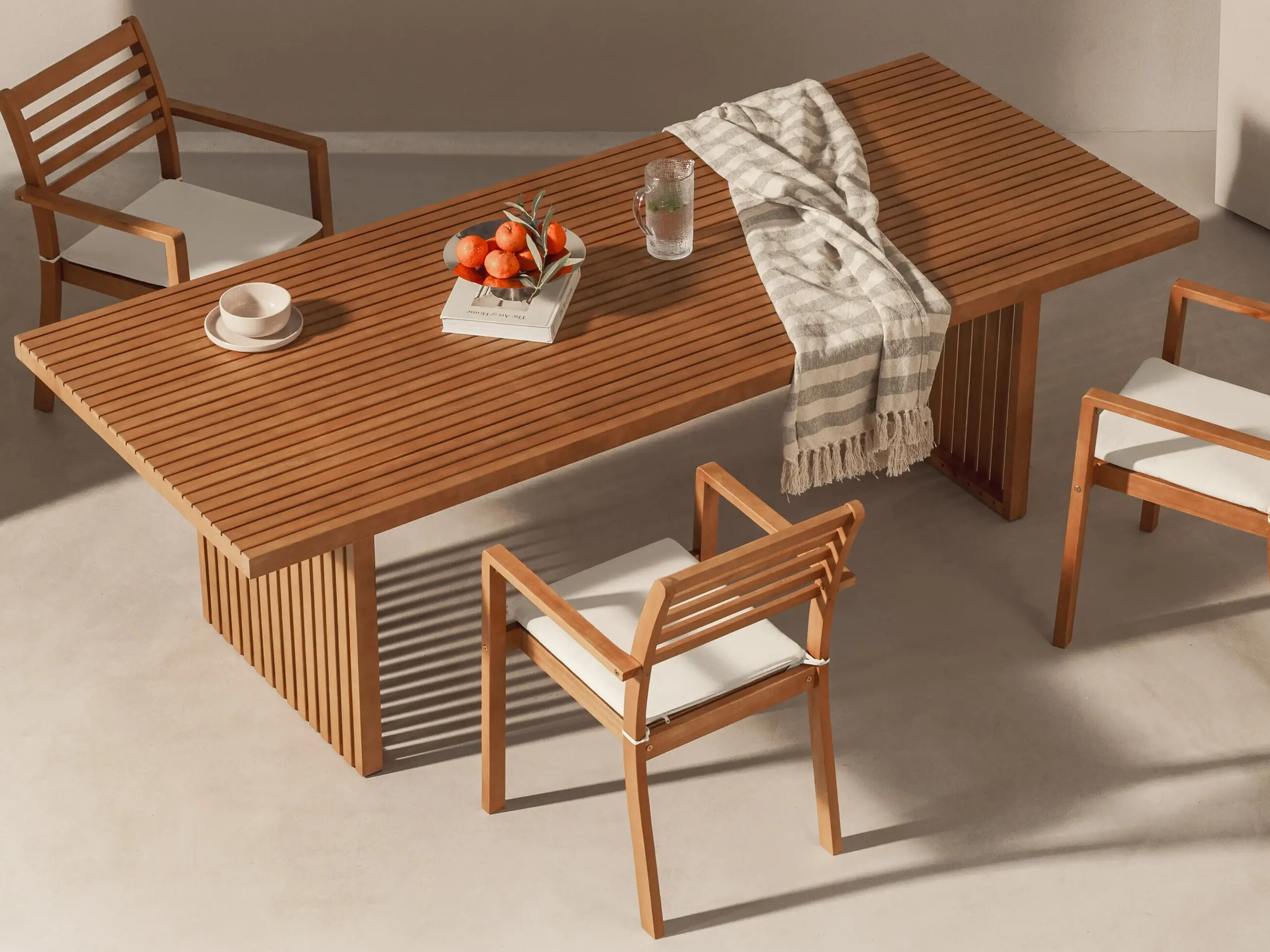 Set stola i stolica Burleson 689 (Bež)