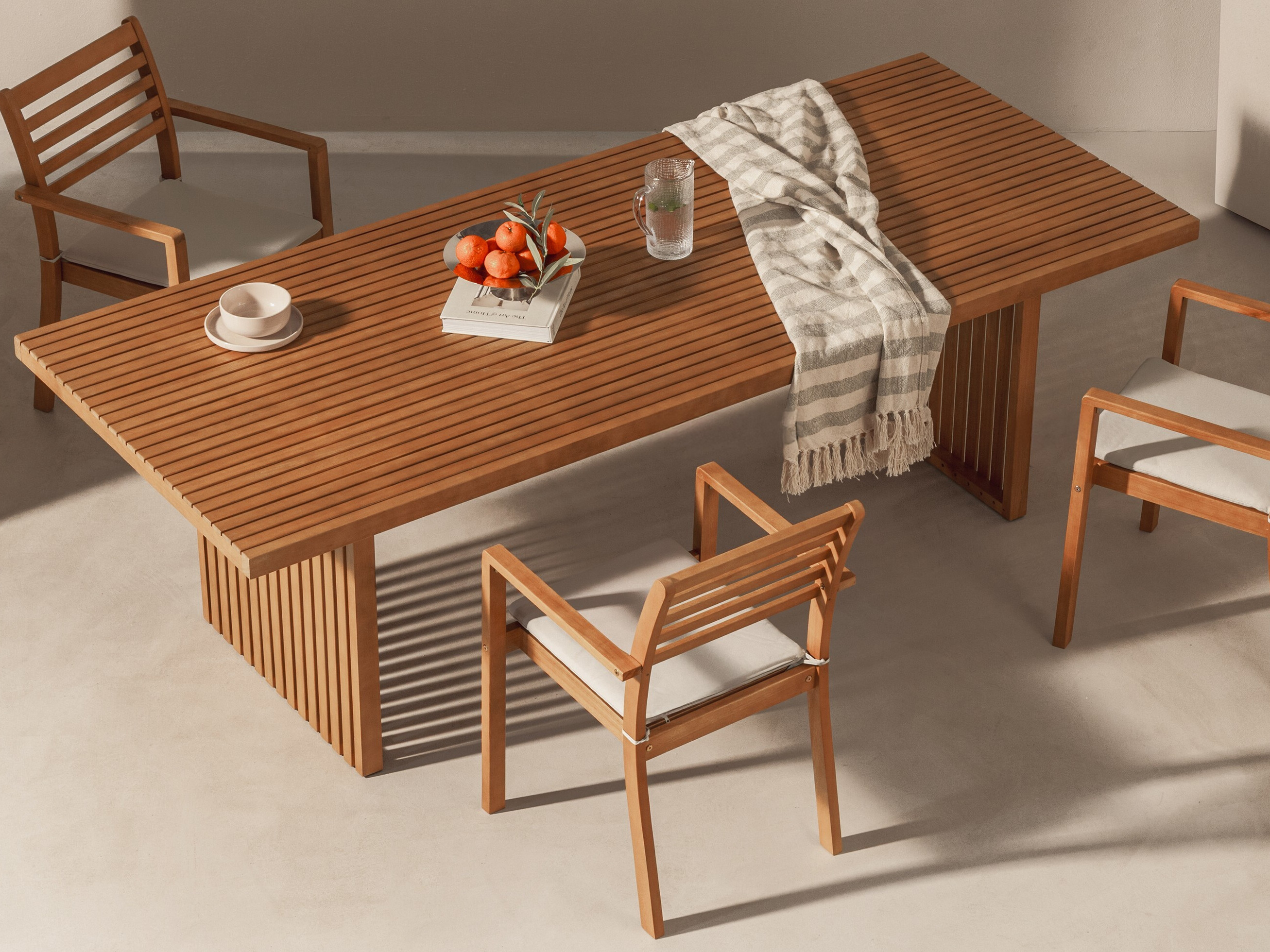 Set stola i stolica Burleson 689 (Svijetlo siva)