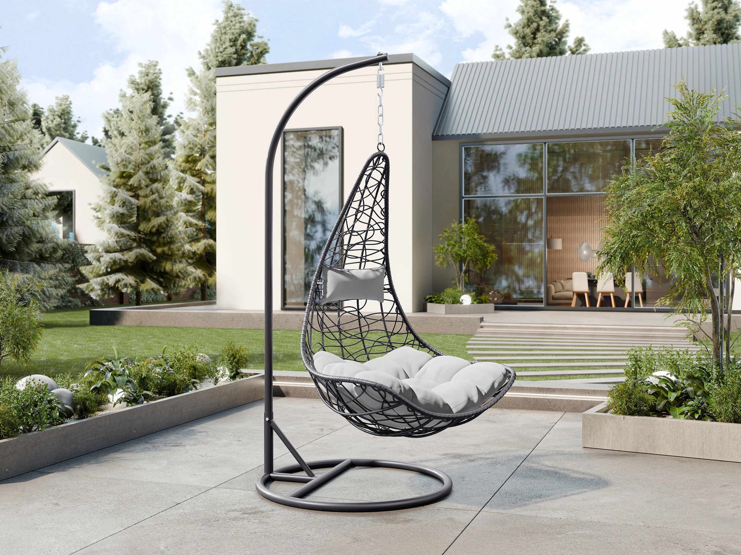 Viseća stolica Comfivo Figae (Siva)