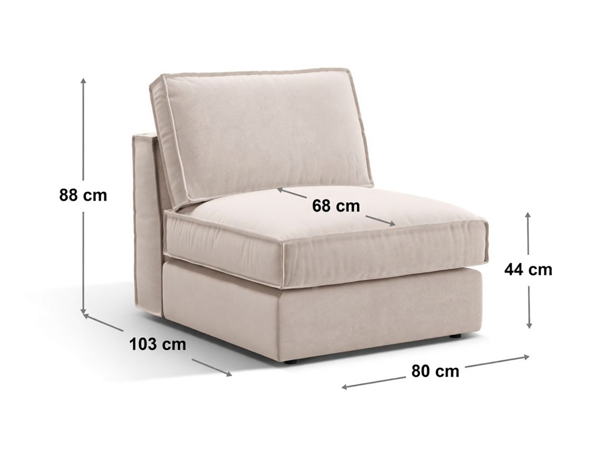 Modularna fotelja Dalodei 100 (Babel Black)