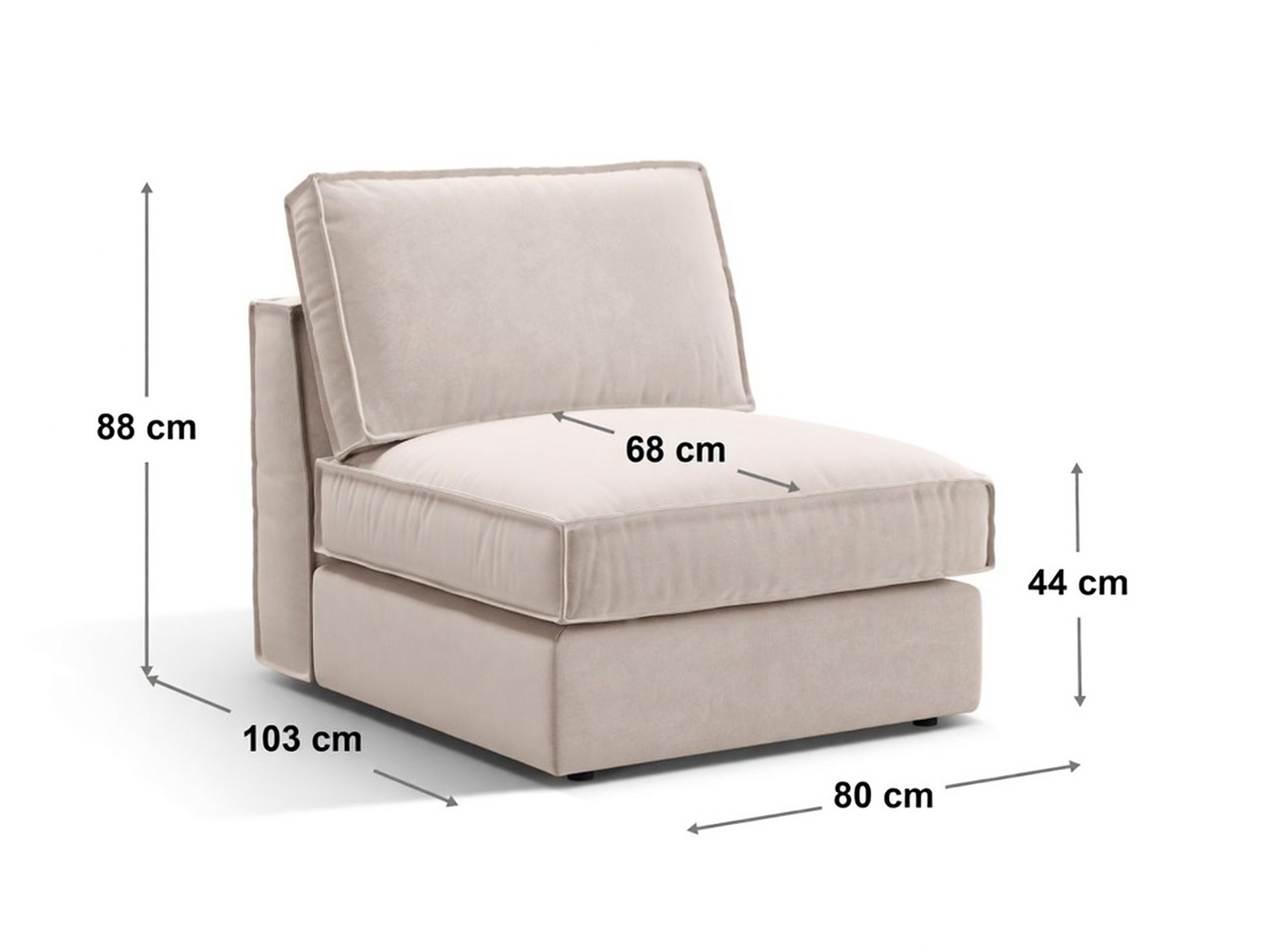 Modularna fotelja Dalodei 100 (Babel Blue)