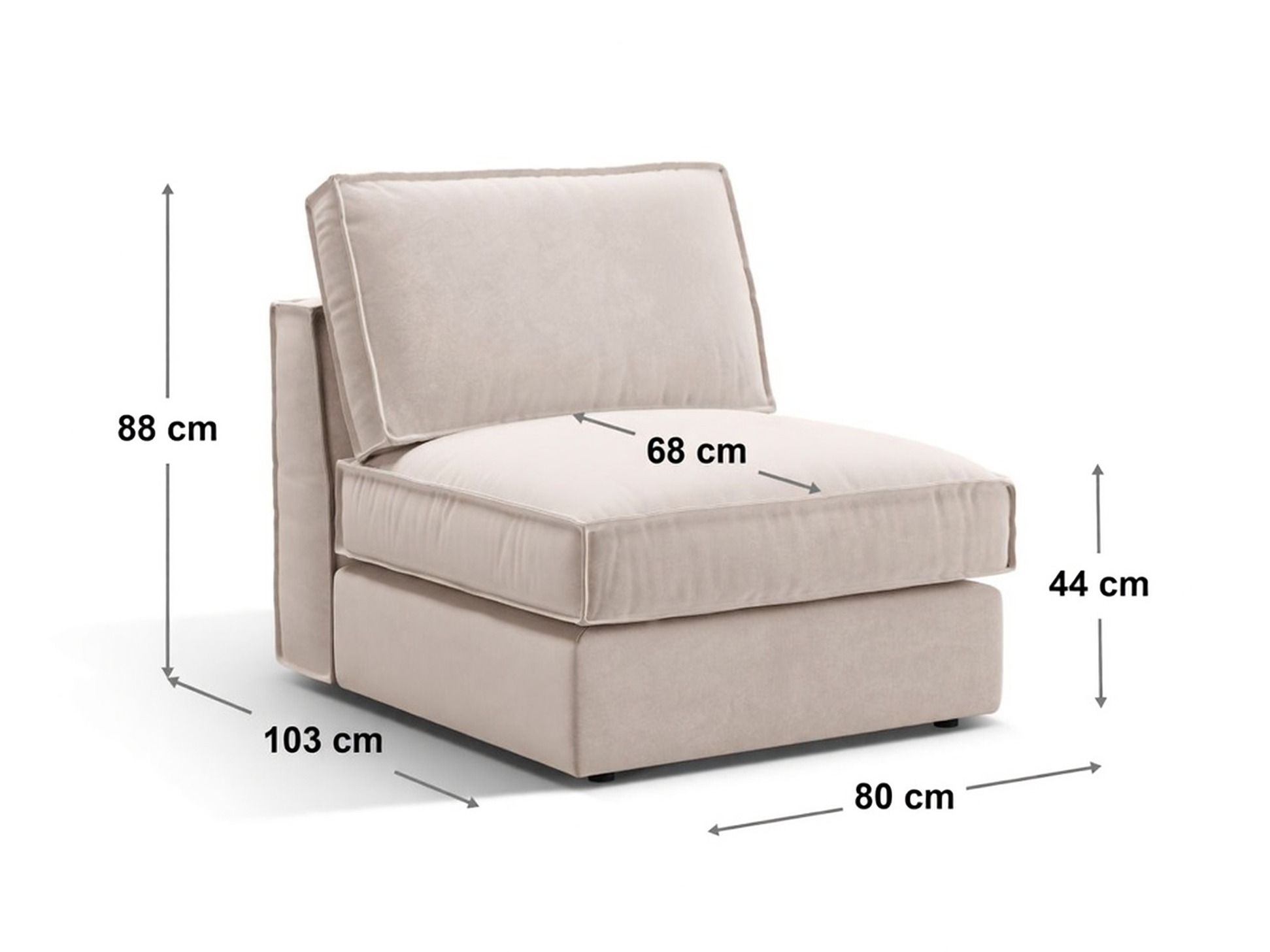 Modularna fotelja Dalodei 100 (Babel Sand)