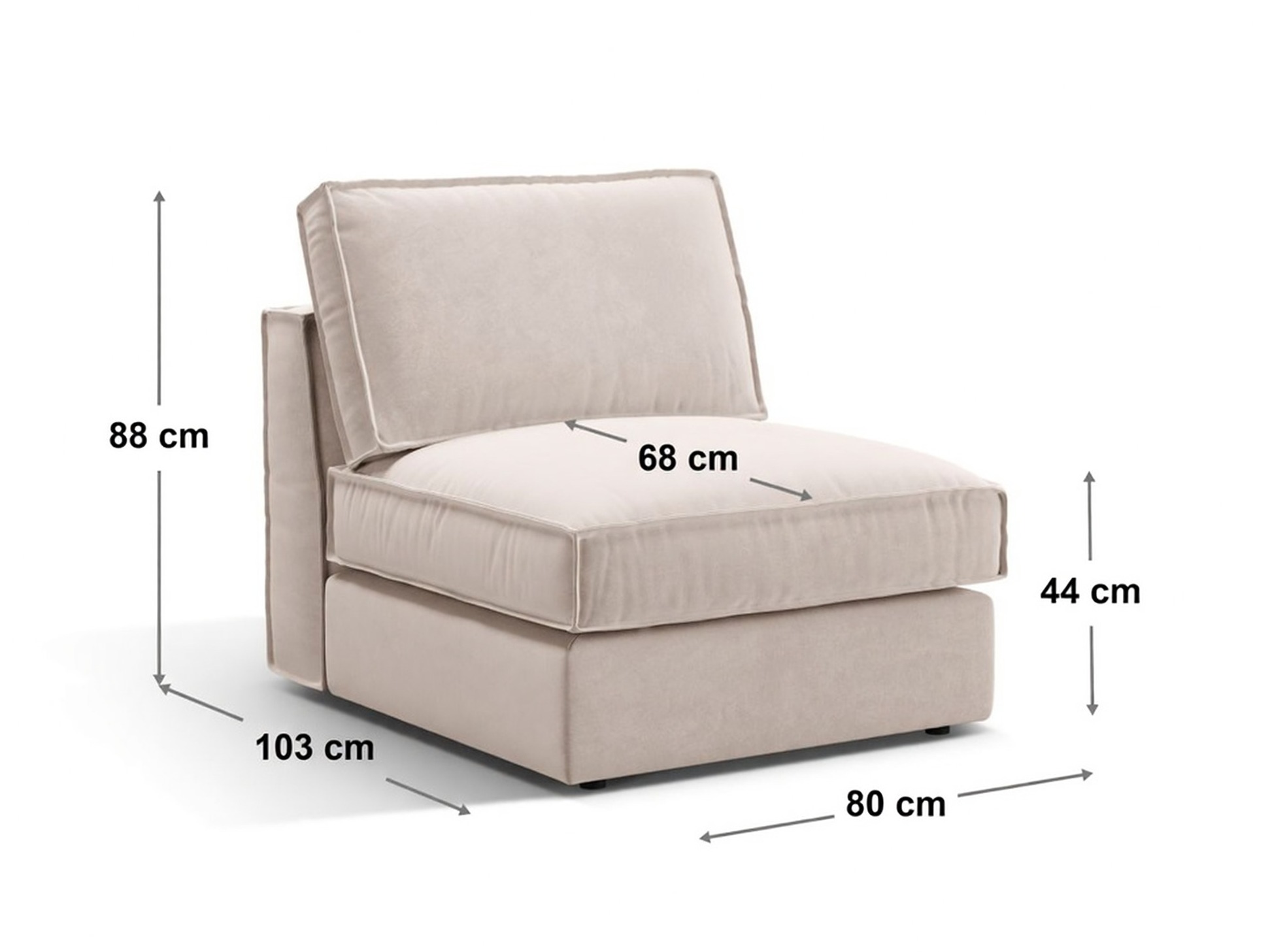 Modularna fotelja Dalodei 100 (Babel White)